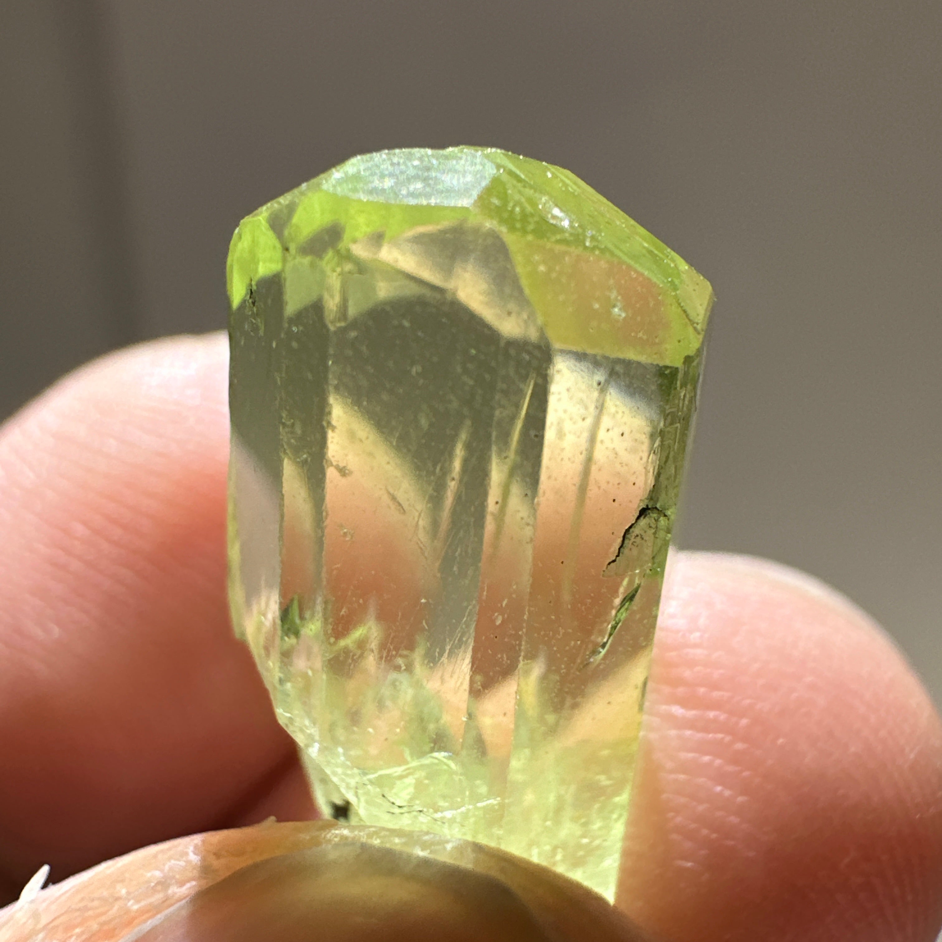 Diopside crystal, 3.3gm, Merelani, Tanzania - facetable portion