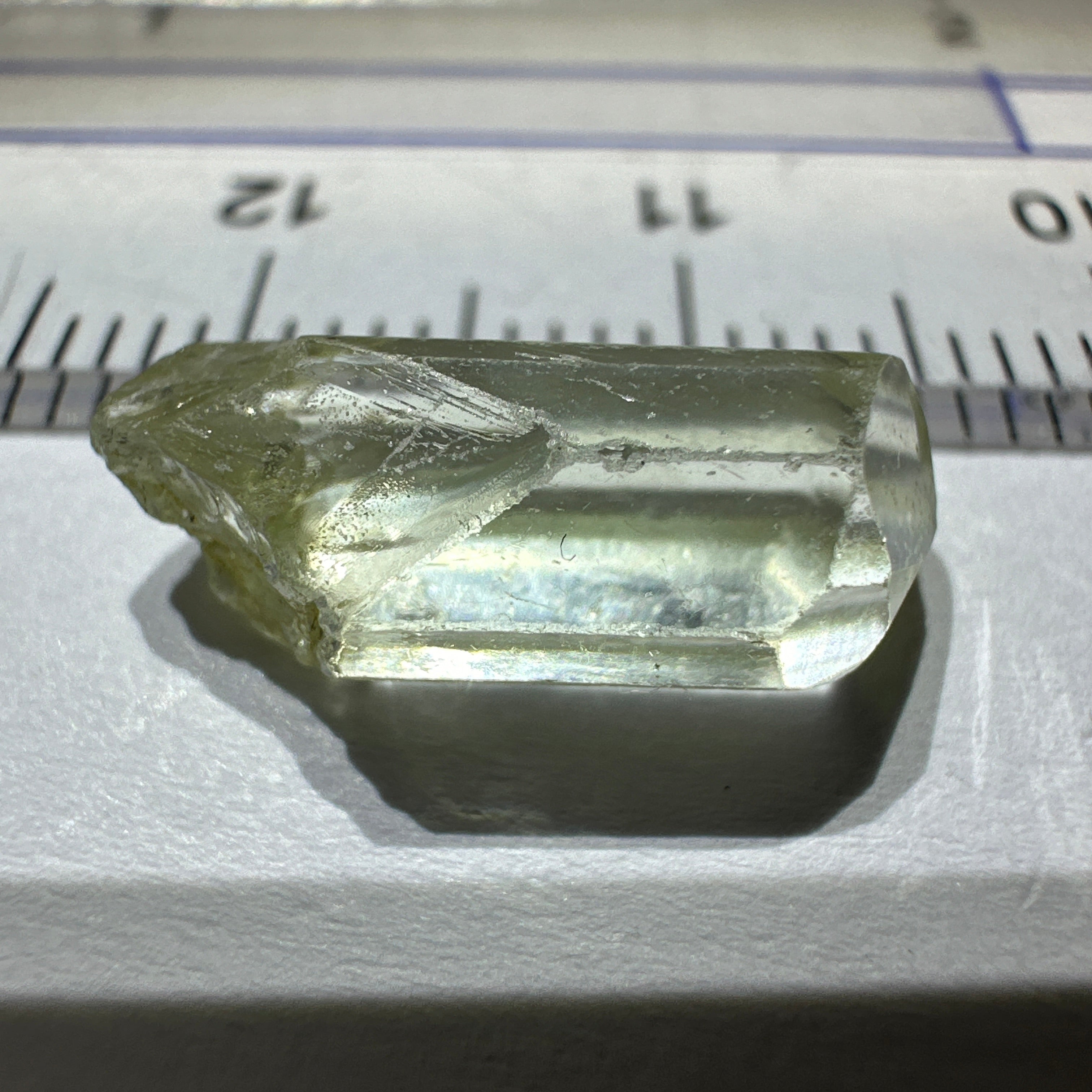 Diopside crystal, 1.1gm, Merelani, Tanzania - facetable portion