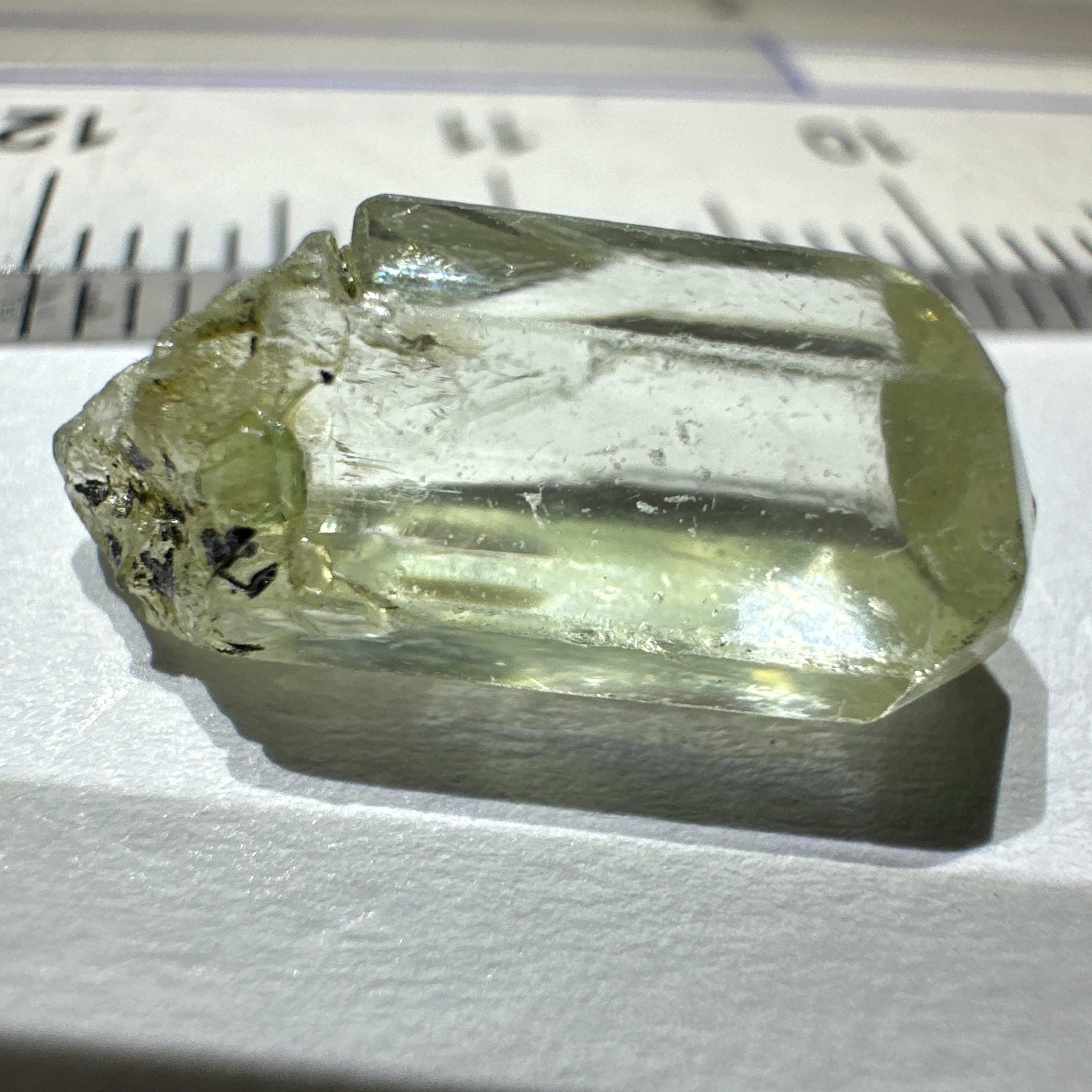 Diopside crystal, 1.1gm, Merelani, Tanzania - facetable portion