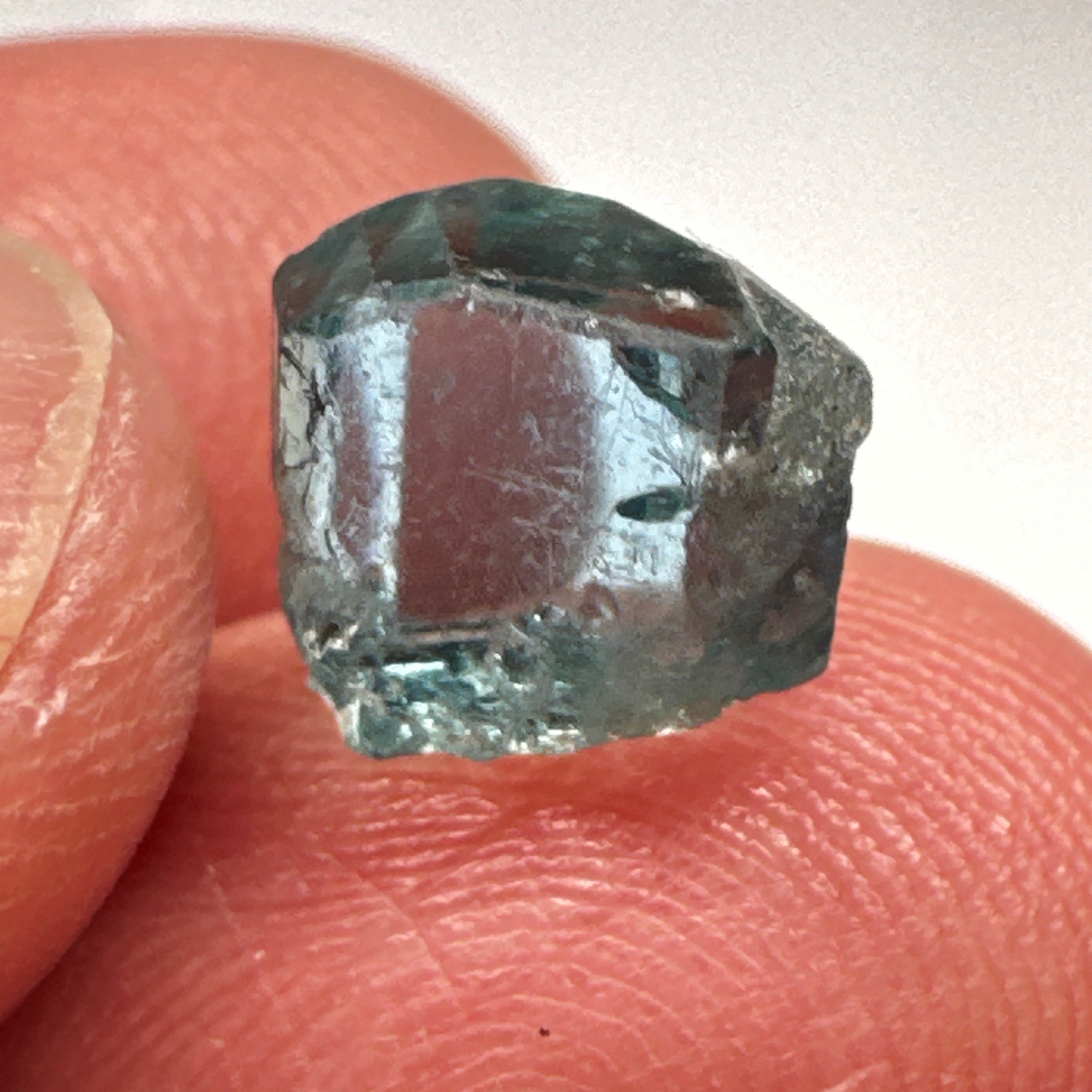 Blue Apatite Crystal, 3.81ct, Merelani, Tanzania, Untreated Unheated, faceting grade