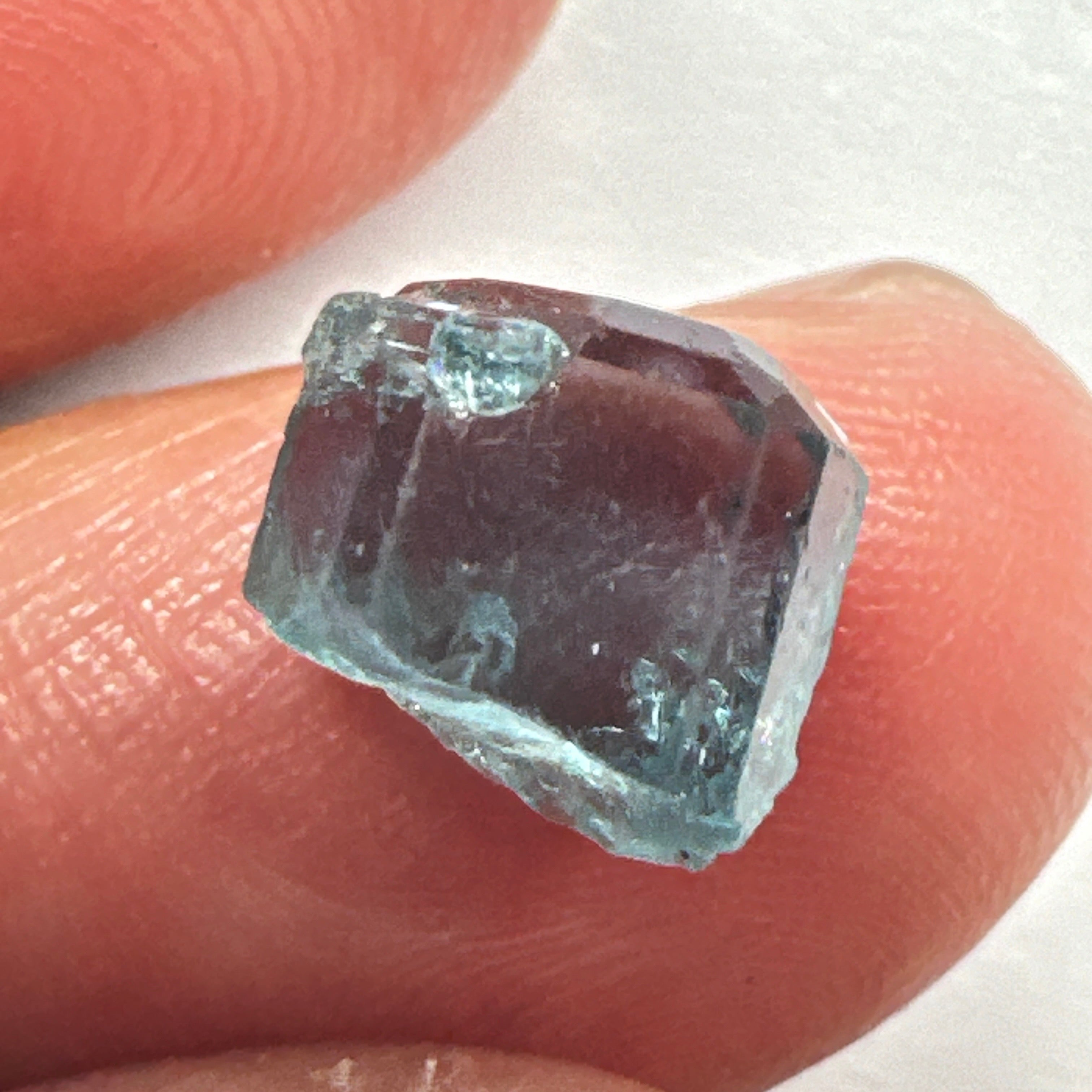 Blue Apatite Crystal, 3.81ct, Merelani, Tanzania, Untreated Unheated, faceting grade