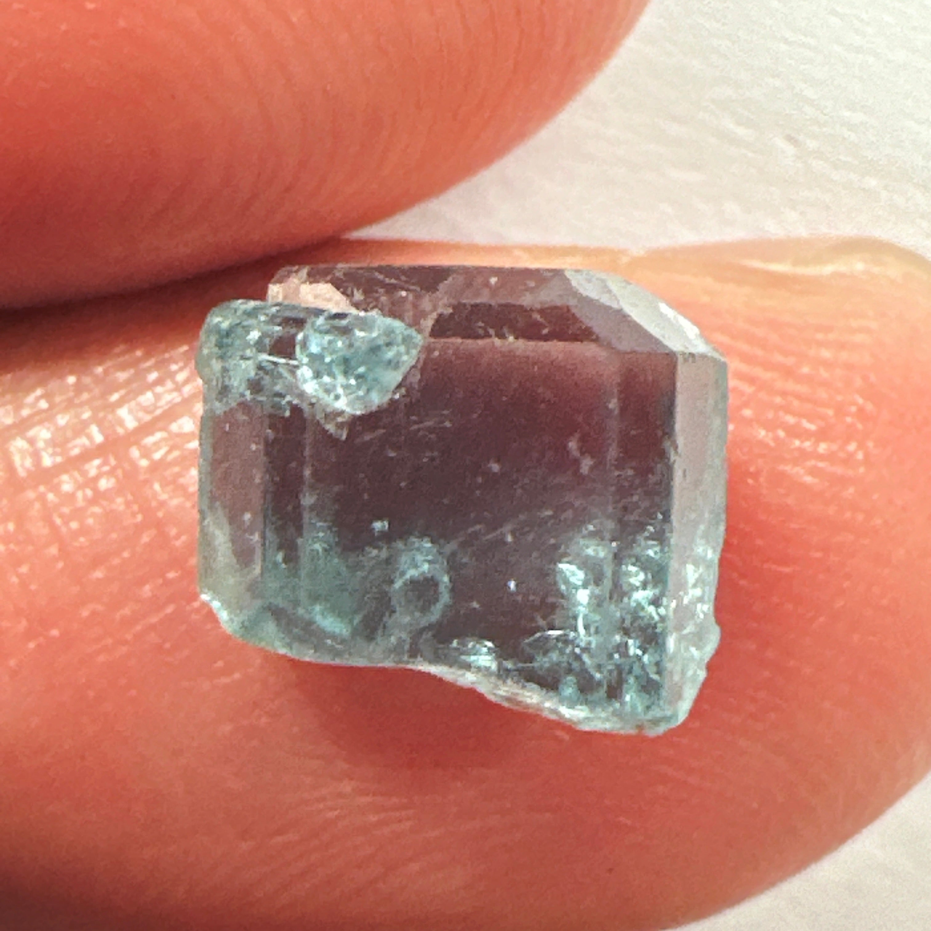 Blue Apatite Crystal, 3.81ct, Merelani, Tanzania, Untreated Unheated, faceting grade