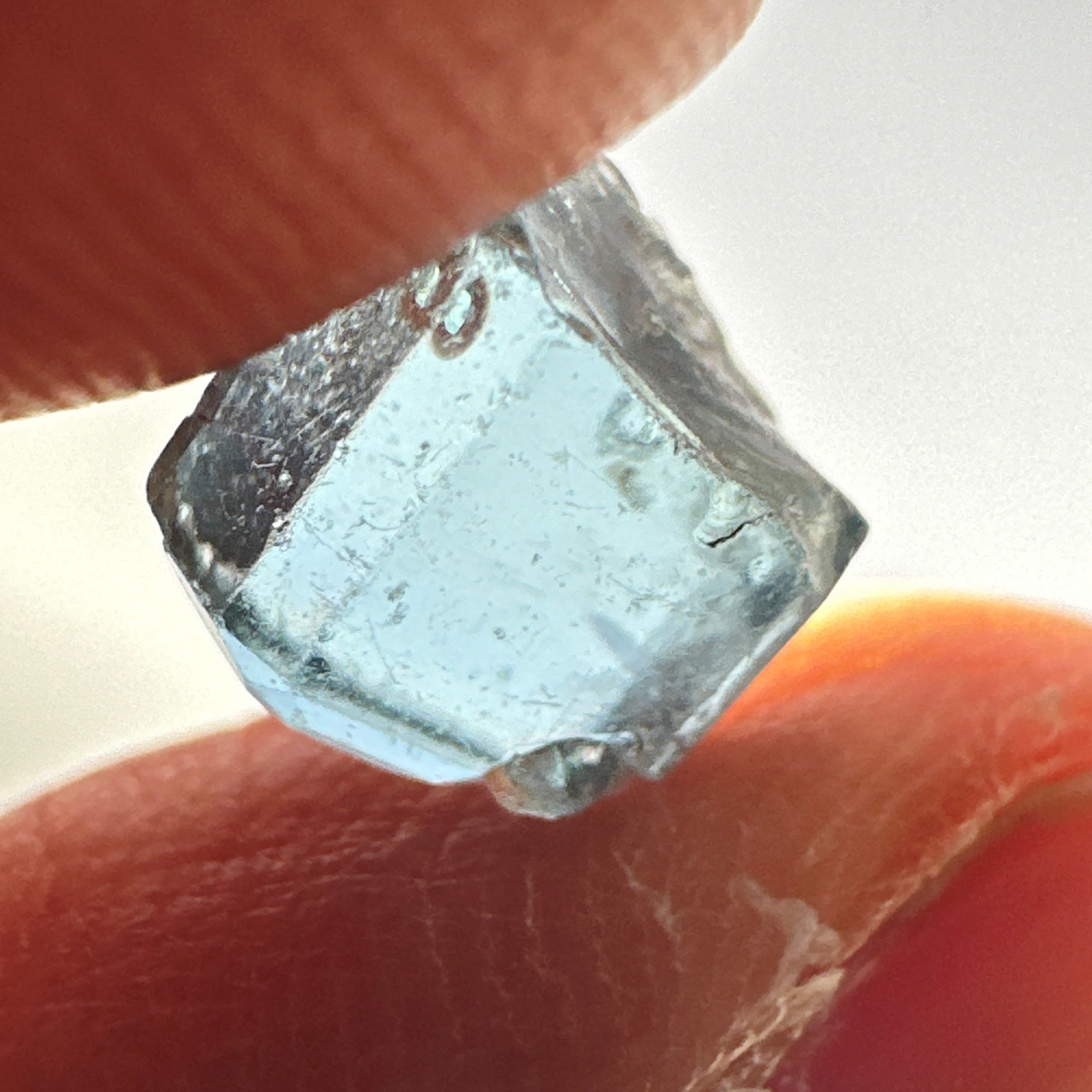 Blue Apatite Crystal, 3.81ct, Merelani, Tanzania, Untreated Unheated, faceting grade