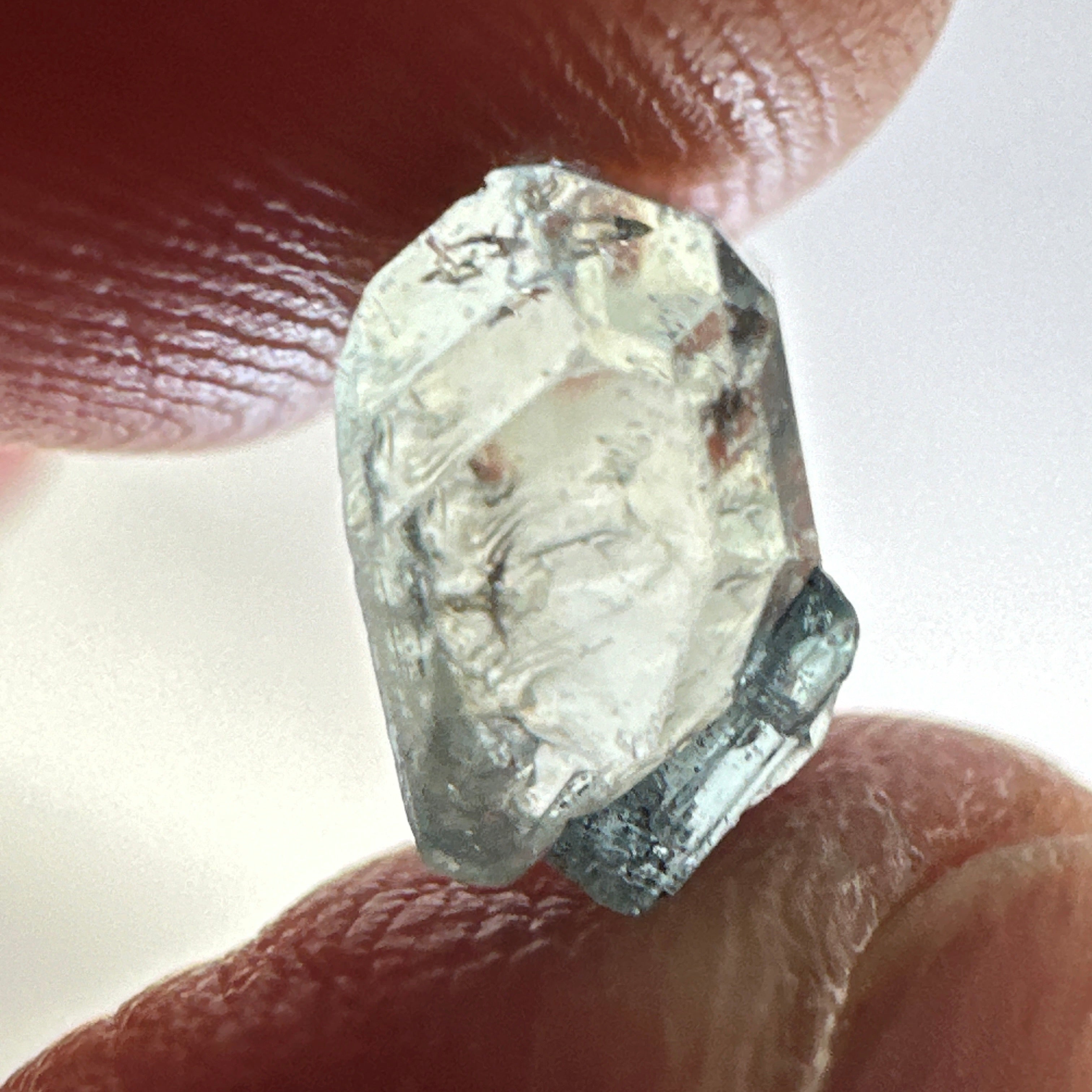 Blue Apatite Crystal, 3.81ct, Merelani, Tanzania, Untreated Unheated, faceting grade