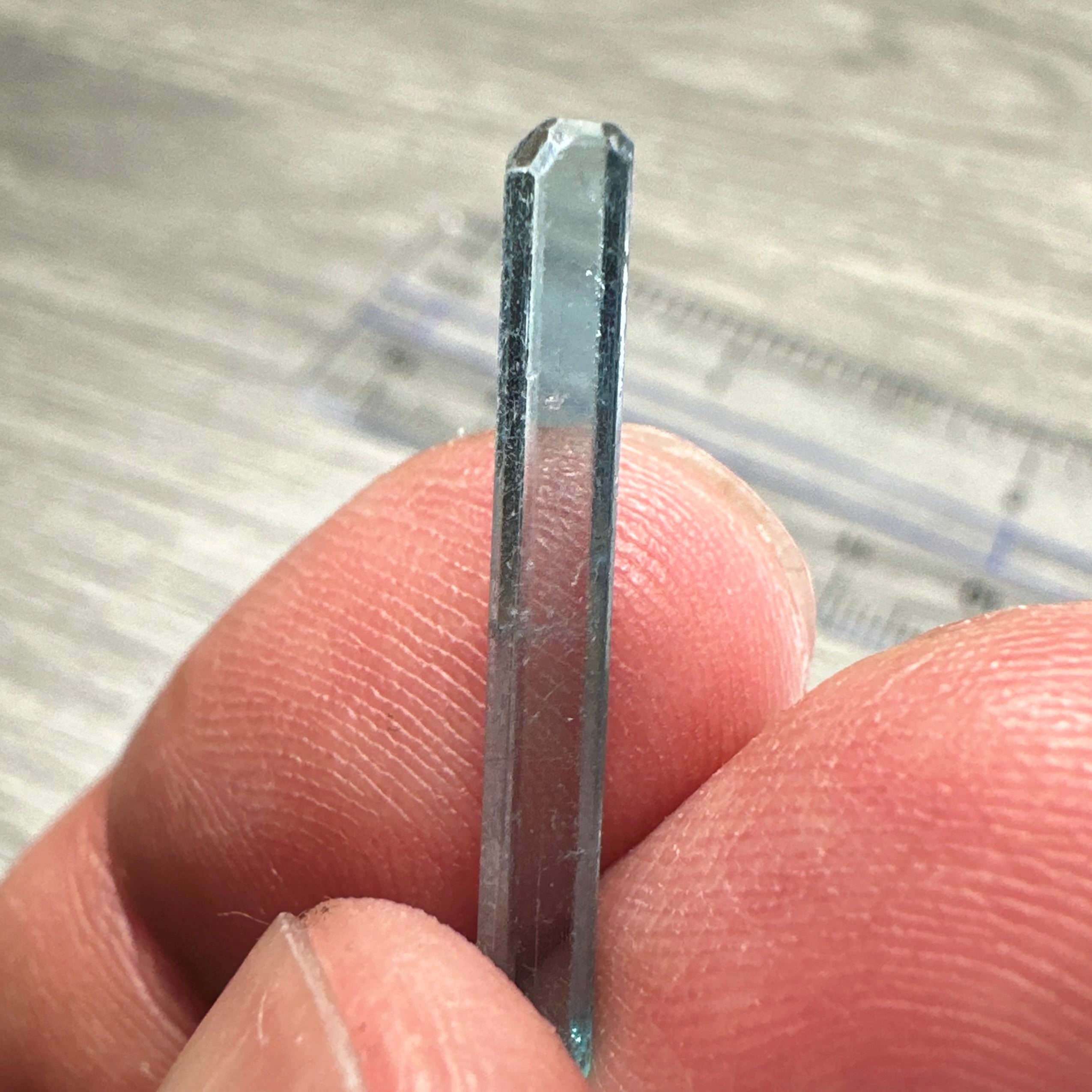 Blue Apatite Crystal, 2.32ct, Merelani, Tanzania, Untreated Unheated