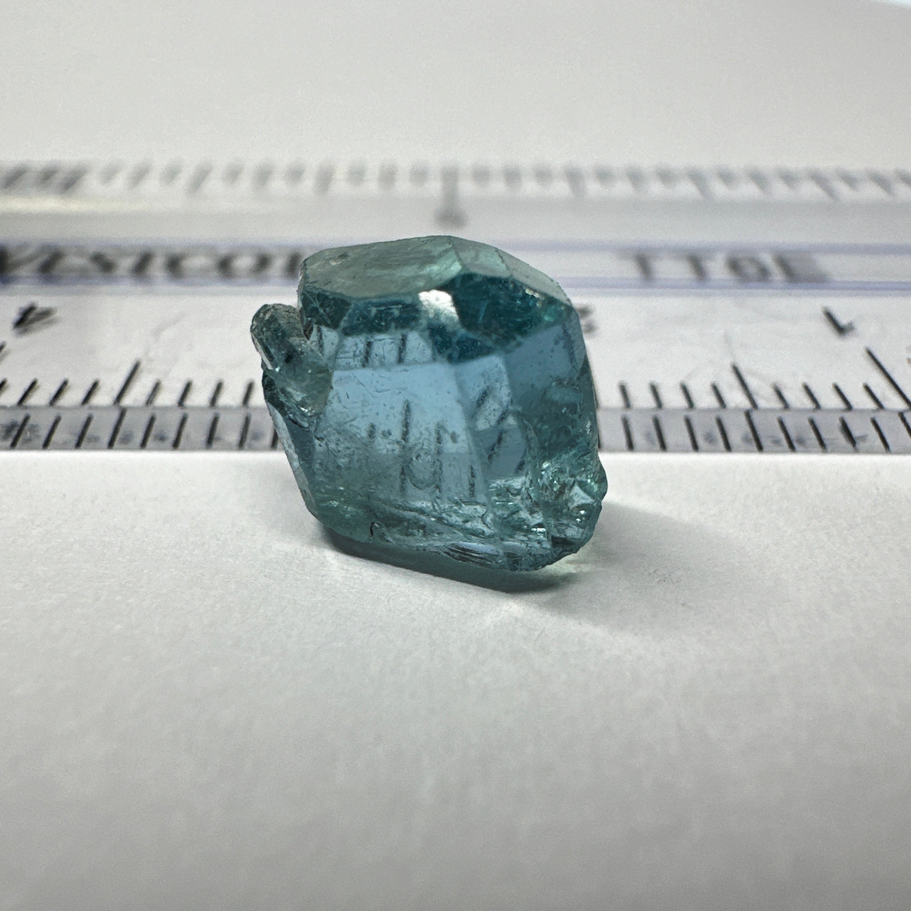 Blue Apatite Crystal, 3.81ct, Merelani, Tanzania, Untreated Unheated, faceting grade