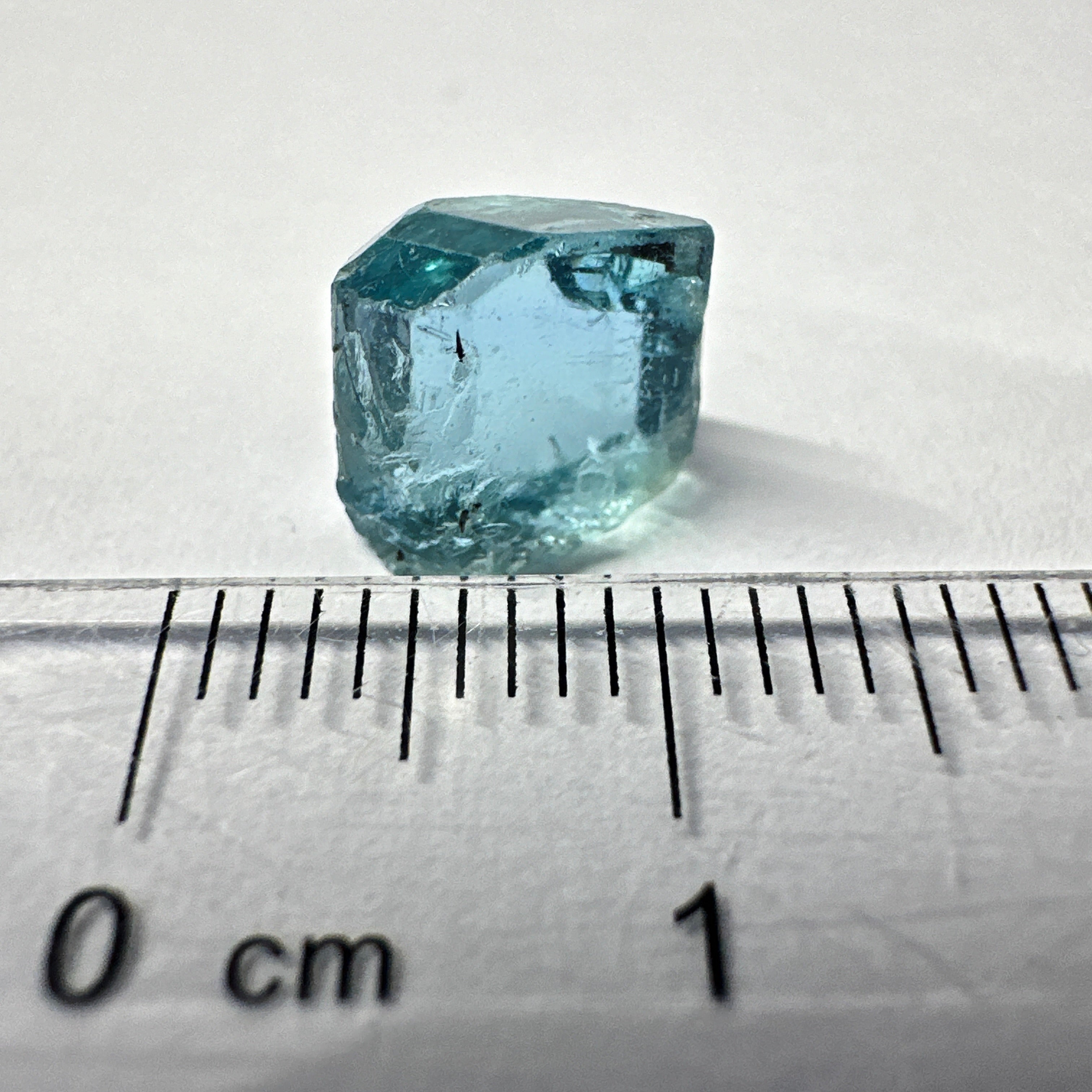 Blue Apatite Crystal, 3.81ct, Merelani, Tanzania, Untreated Unheated, faceting grade