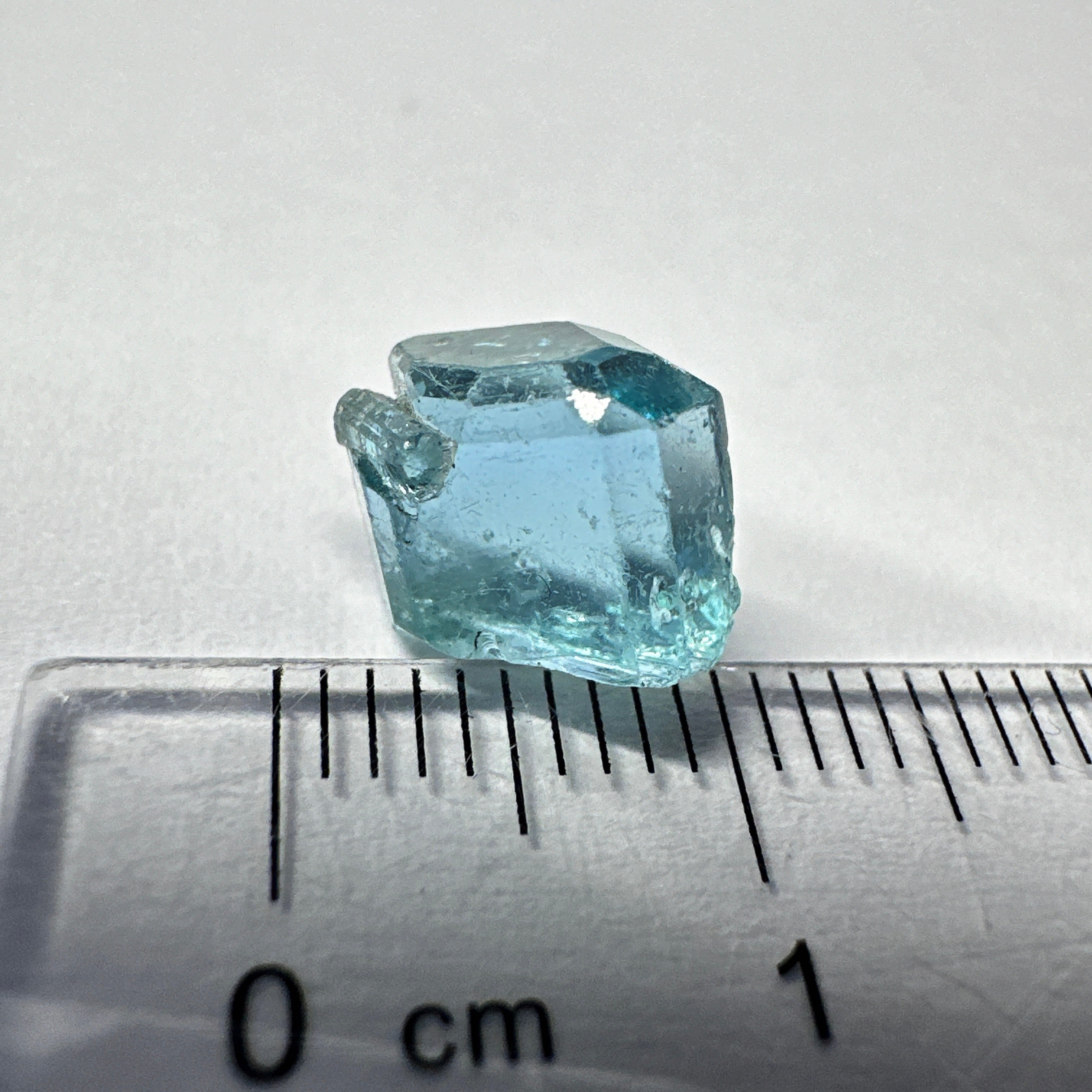 Blue Apatite Crystal, 3.81ct, Merelani, Tanzania, Untreated Unheated, faceting grade