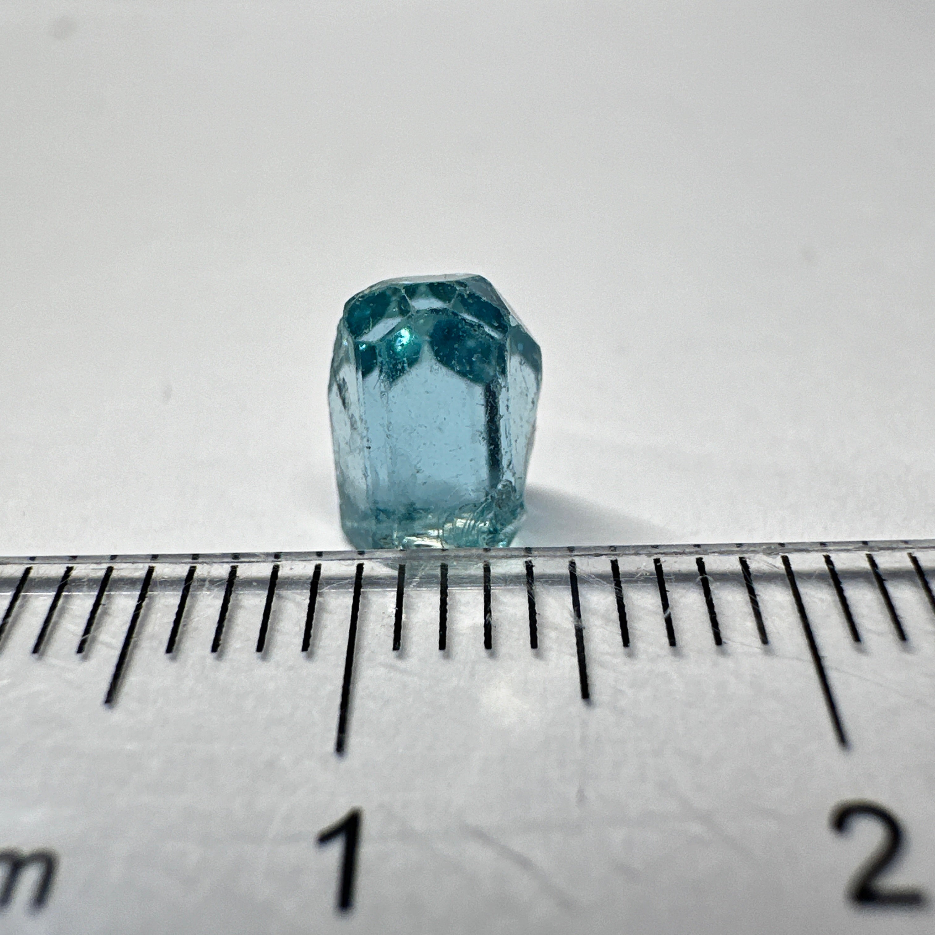 Blue Apatite Crystal, 1.67ct, Merelani, Tanzania, Untreated Unheated