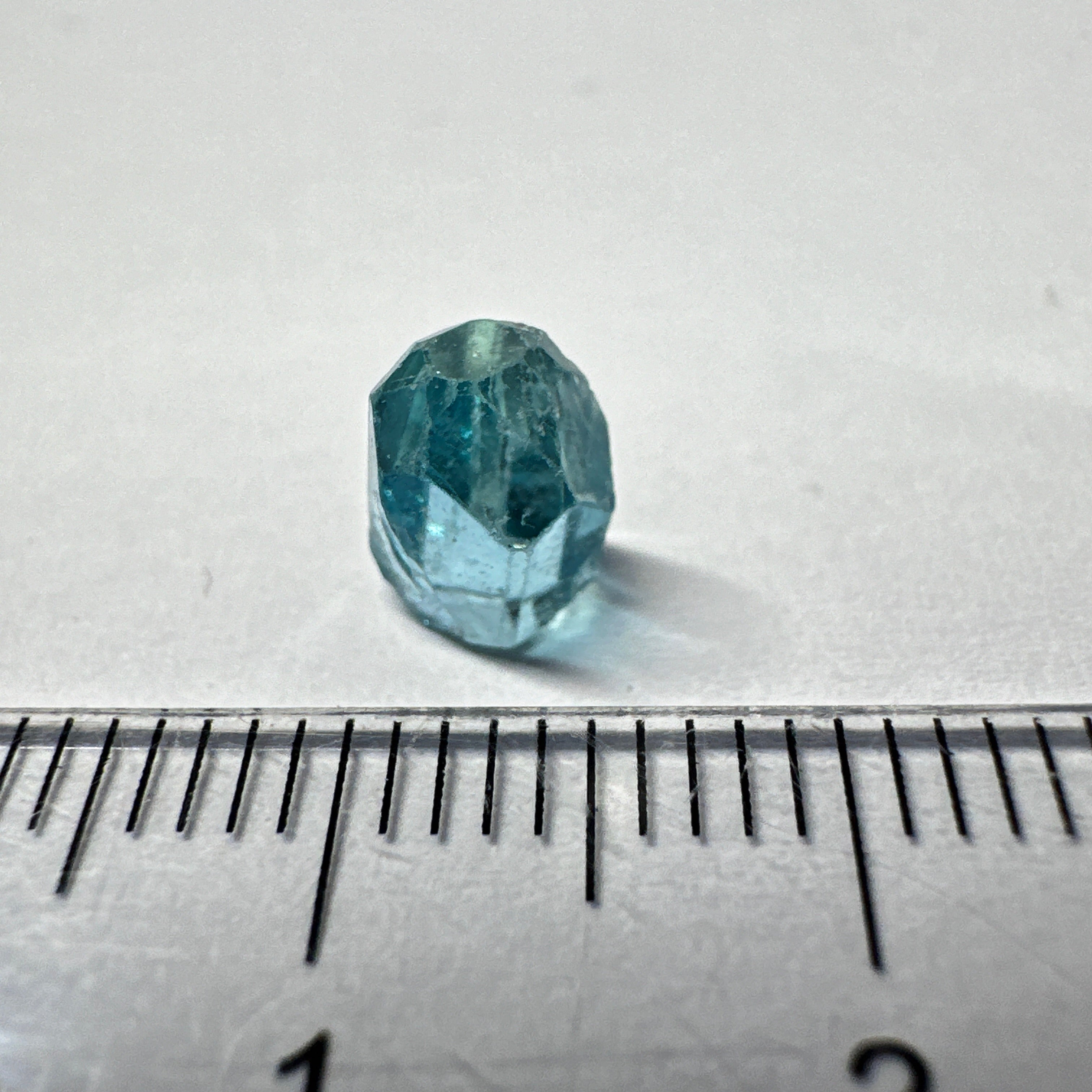 Blue Apatite Crystal, 1.67ct, Merelani, Tanzania, Untreated Unheated