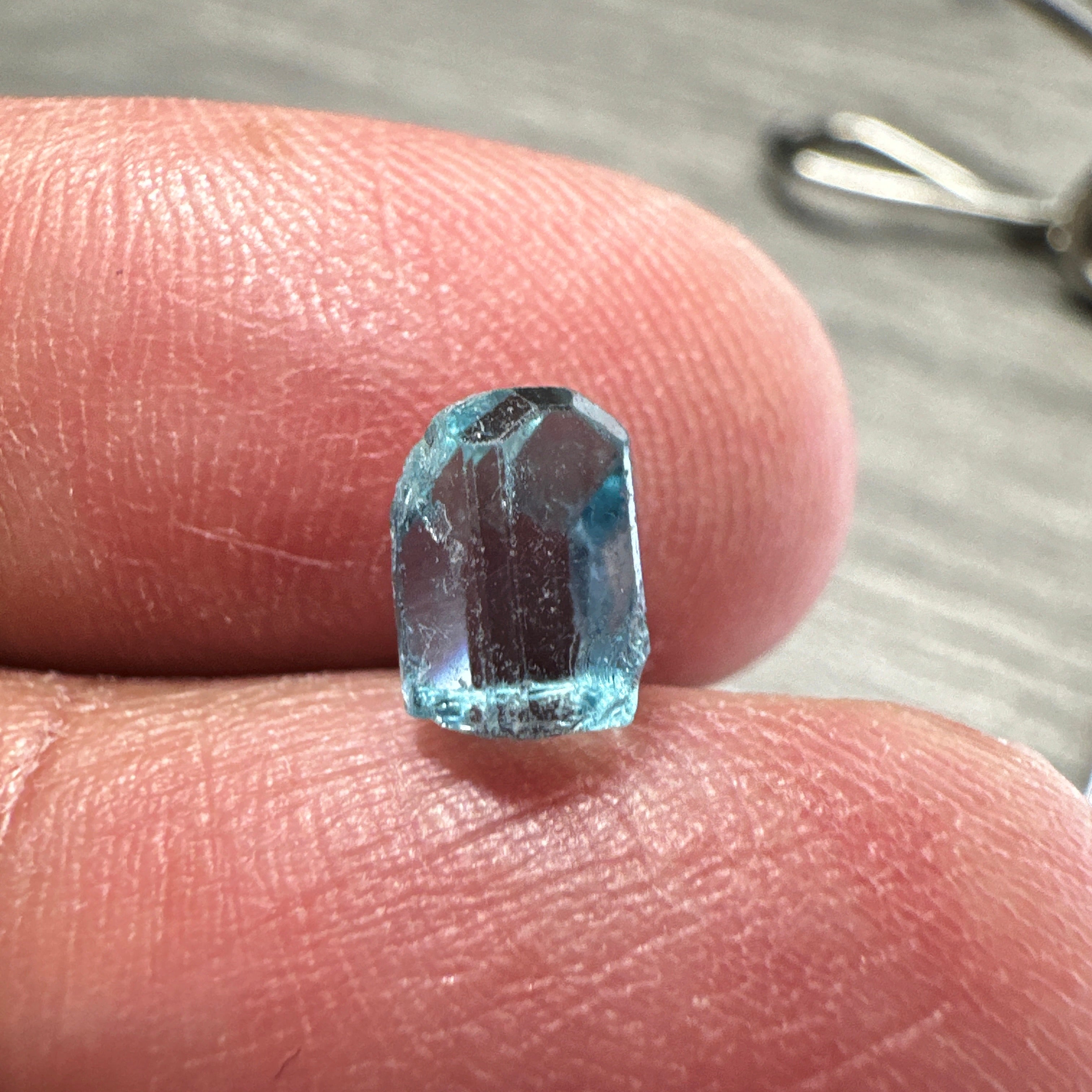 Blue Apatite Crystal, 1.67ct, Merelani, Tanzania, Untreated Unheated