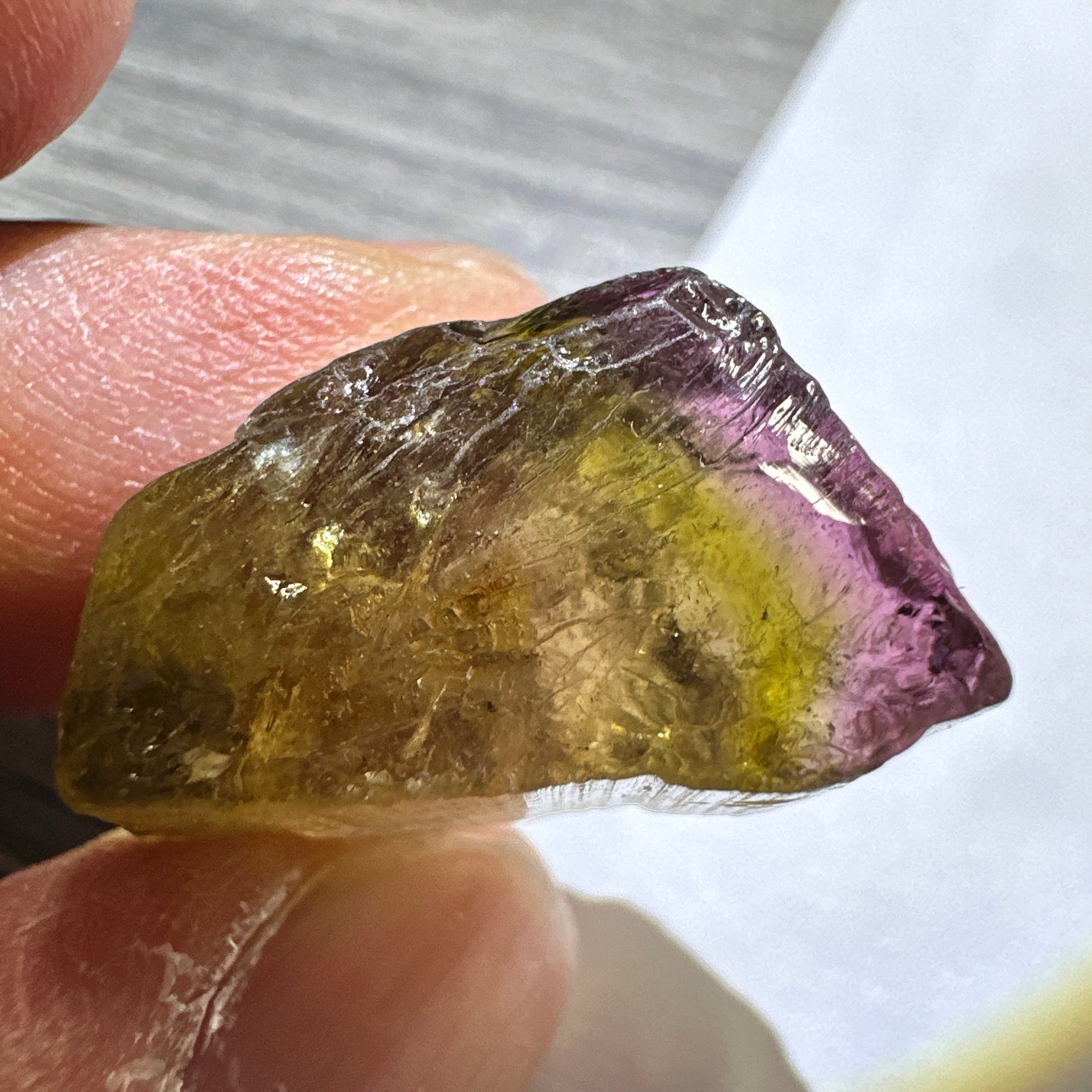 Watermelon Tourmaline Crystal, 30.20ct, Congo, Untreated Unheated, cabbing rough but can be faceted too, see illuminated photos