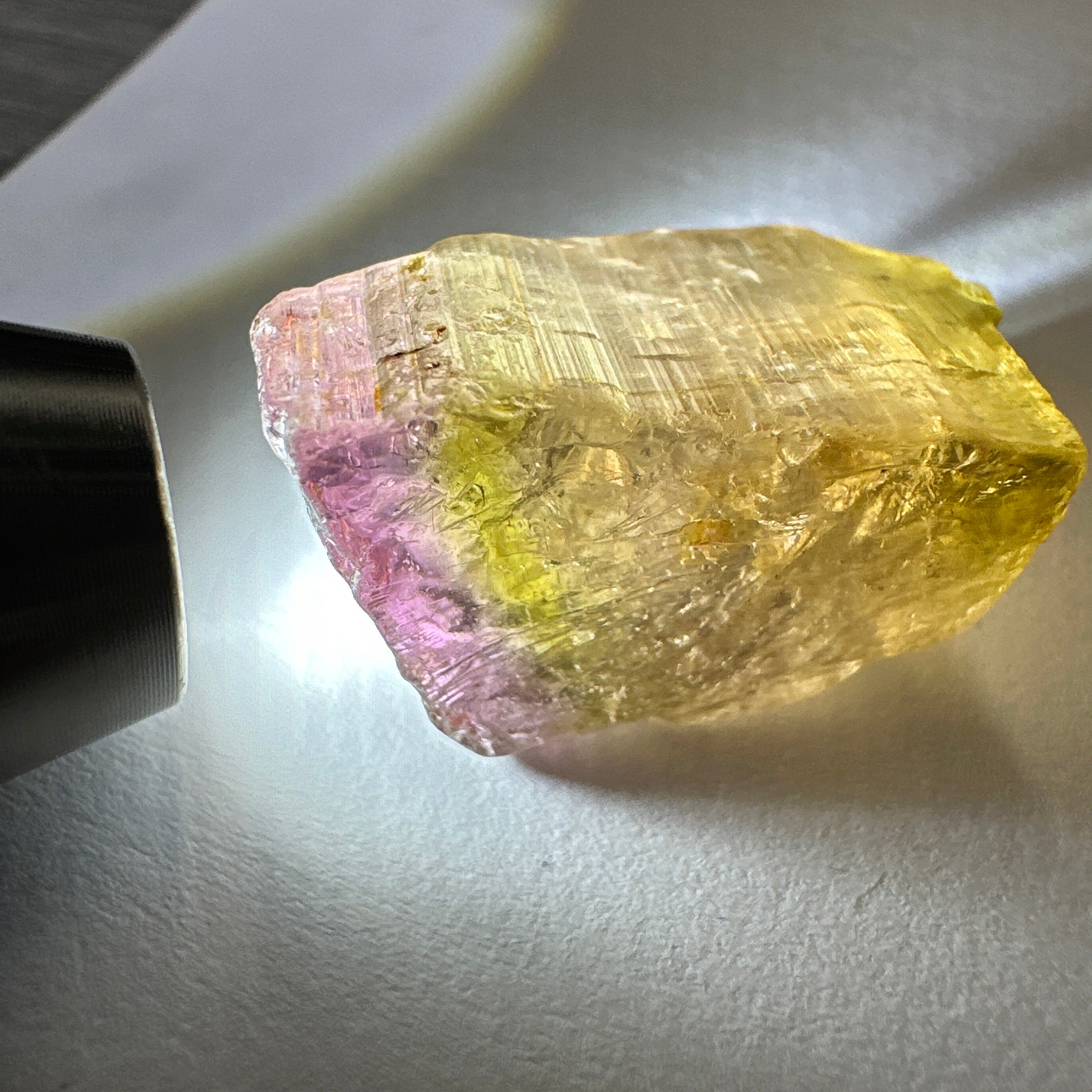 Watermelon Tourmaline Crystal, 30.20ct, Congo, Untreated Unheated, cabbing rough but can be faceted too, see illuminated photos