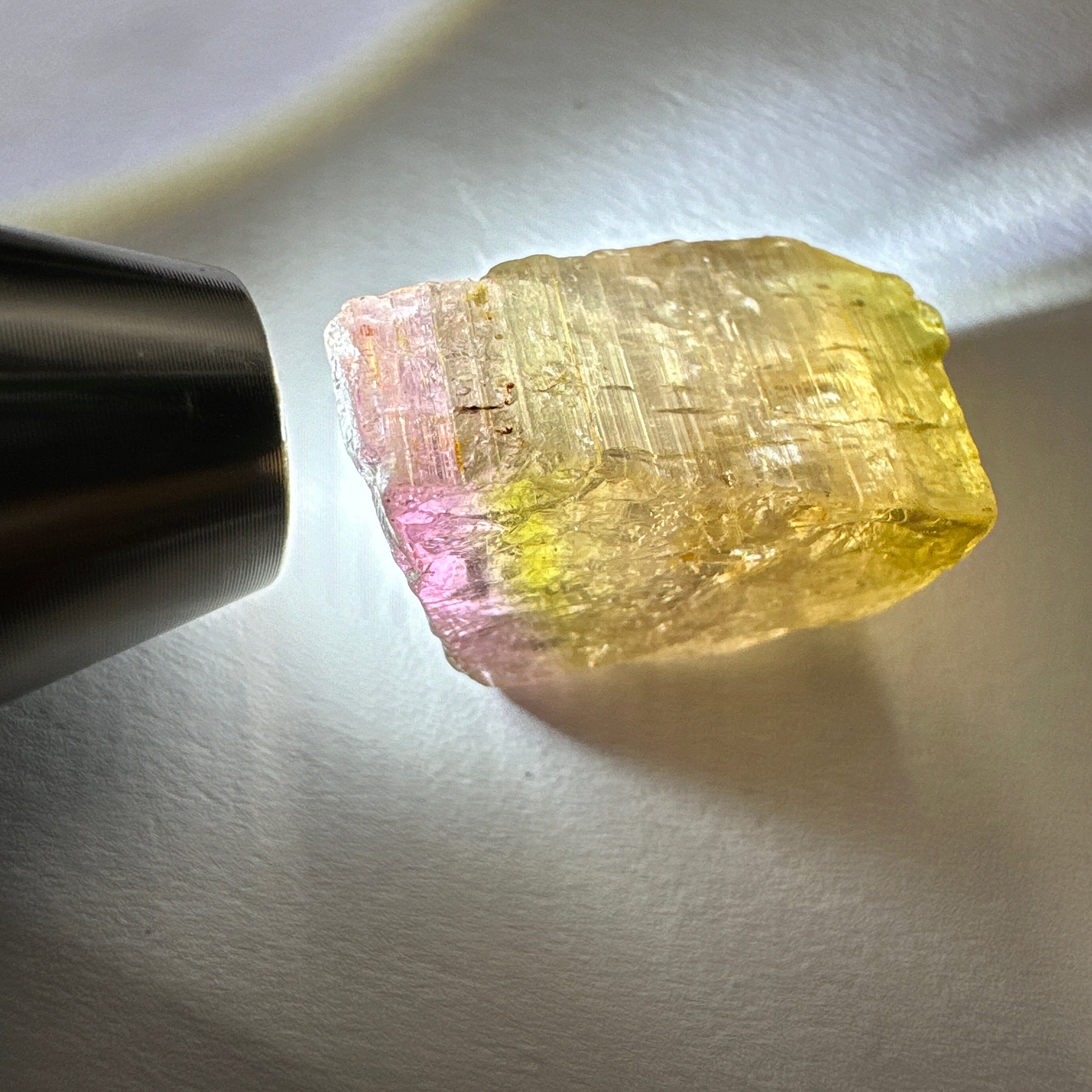 Watermelon Tourmaline Crystal, 30.20ct, Congo, Untreated Unheated, cabbing rough but can be faceted too, see illuminated photos