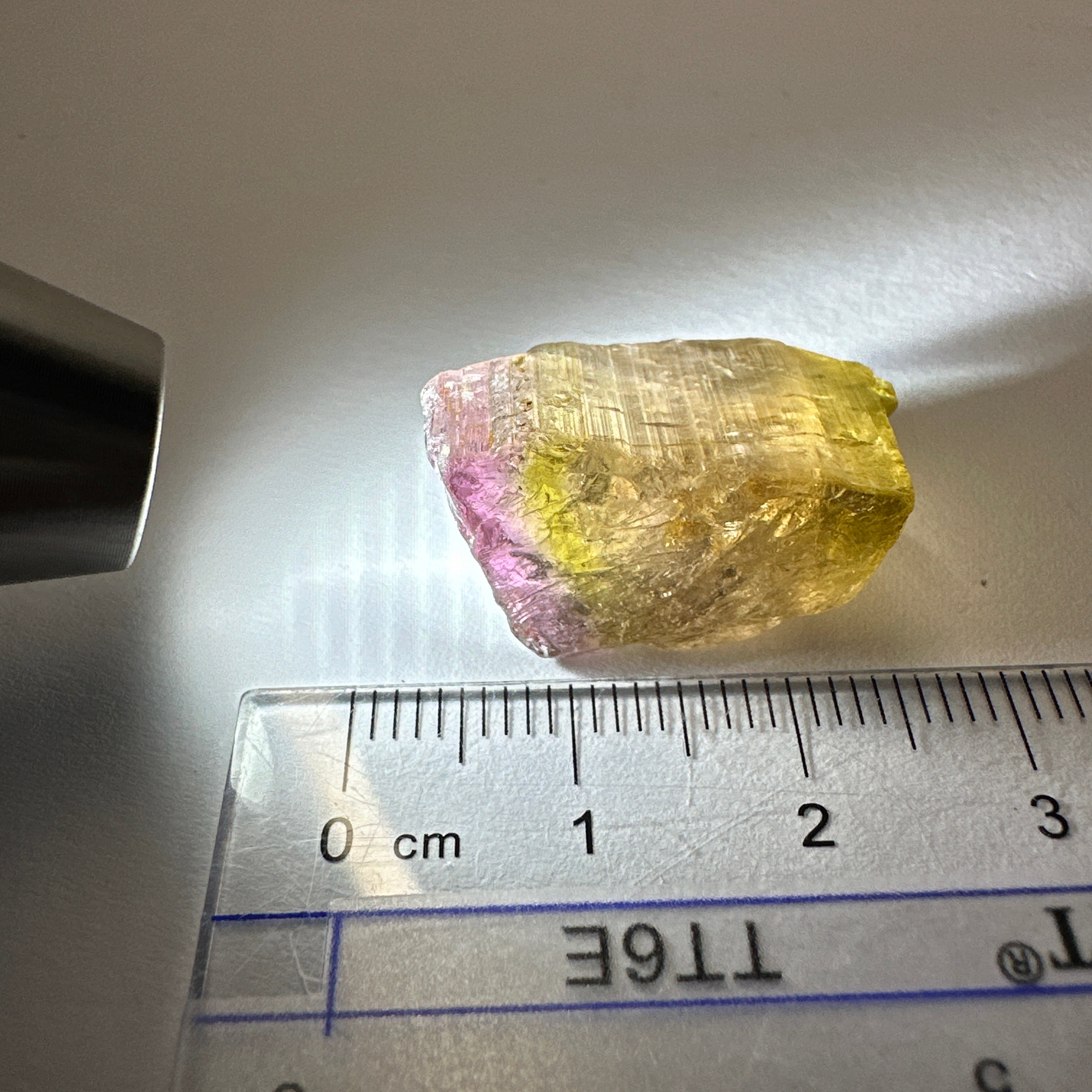 Watermelon Tourmaline Crystal, 30.20ct, Congo, Untreated Unheated, cabbing rough but can be faceted too, see illuminated photos