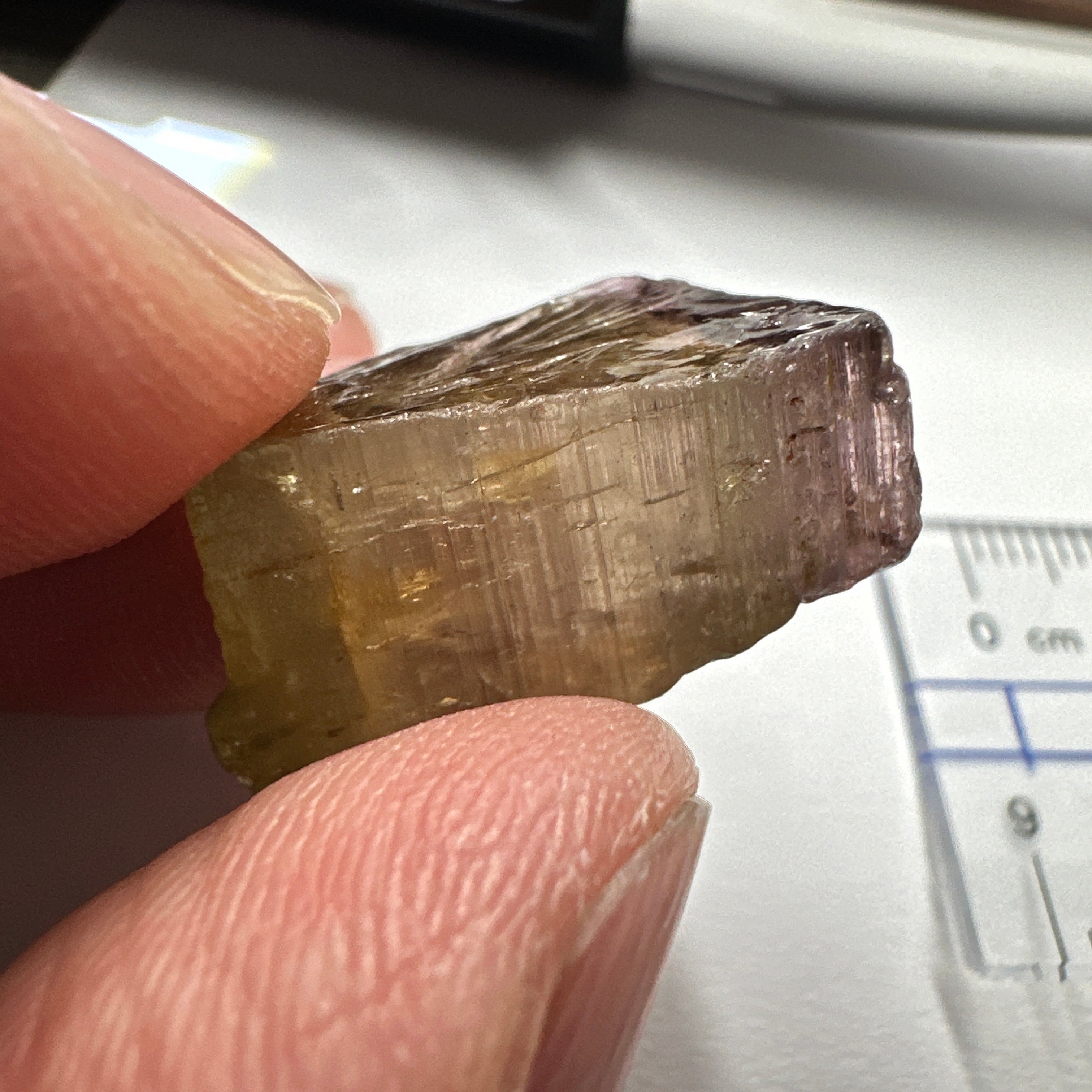 Watermelon Tourmaline Crystal, 30.20ct, Congo, Untreated Unheated, cabbing rough but can be faceted too, see illuminated photos