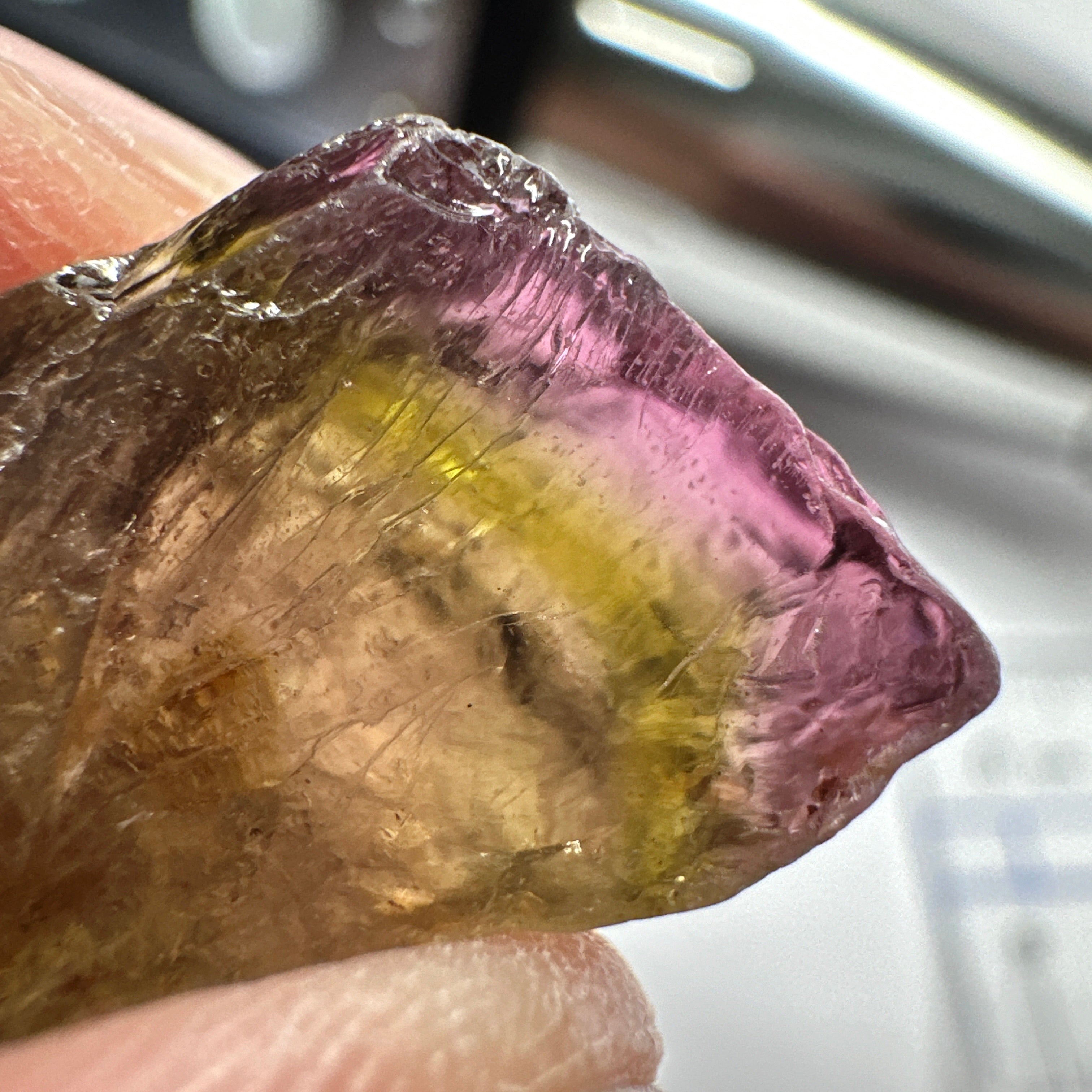 Watermelon Tourmaline Crystal, 30.20ct, Congo, Untreated Unheated, cabbing rough but can be faceted too, see illuminated photos