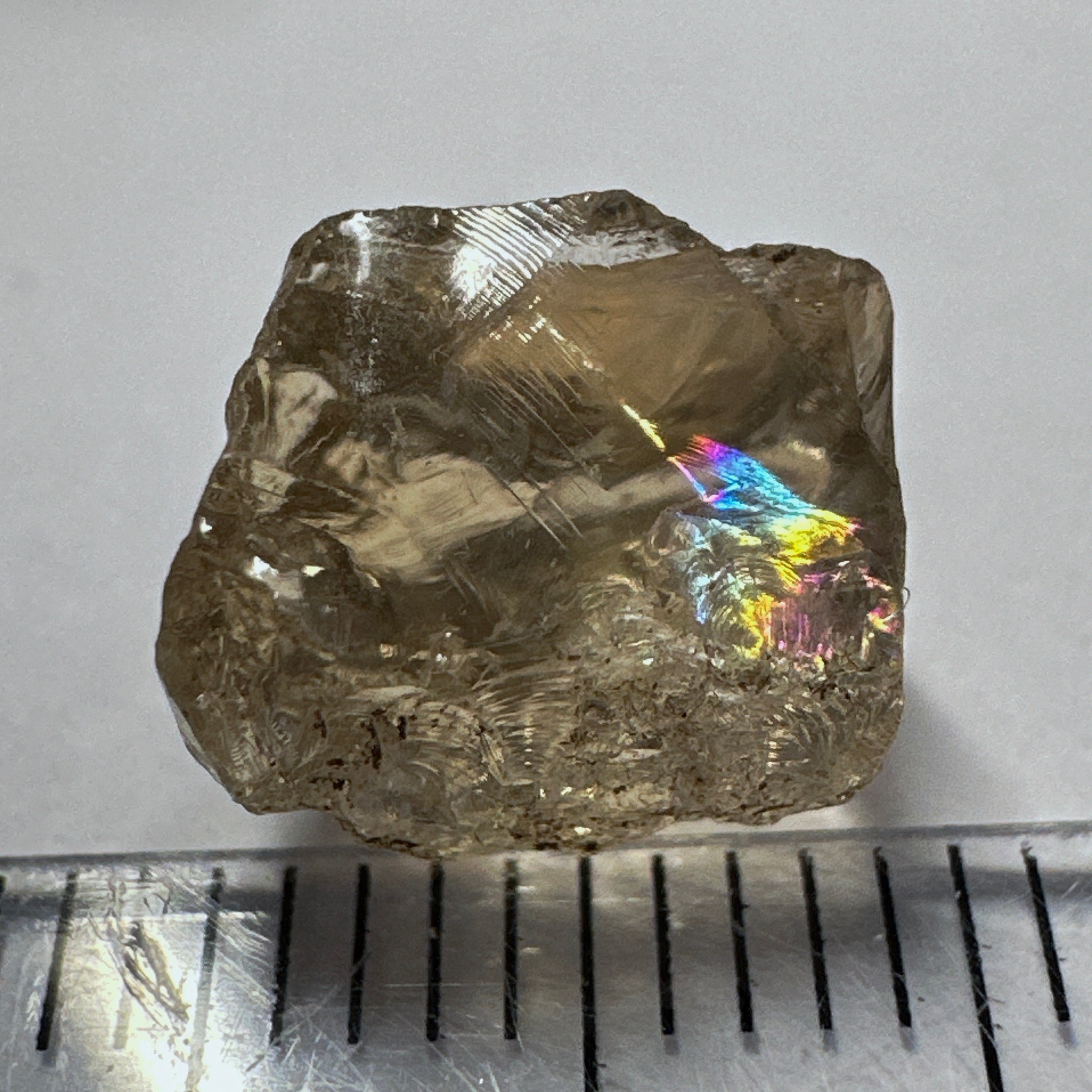 Tanzanian Tourmaline, 4.16ct, Untreated Unheated, VVS-IF, once a slight issue on the skin is taken out, it goes around 1mm deep into the stone, does have a beautiful rainbow, see pictures