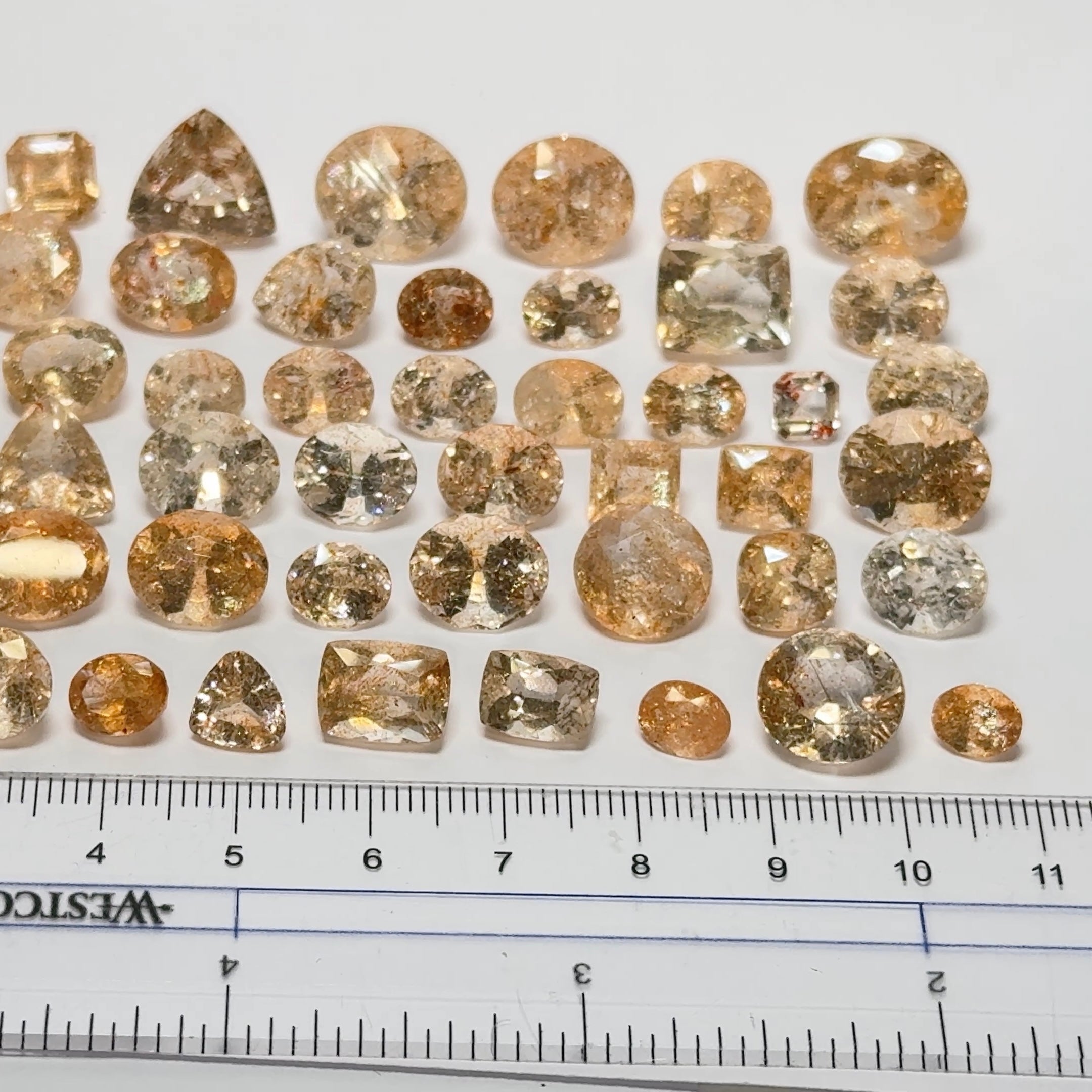 Confetti Sunstone Wholesale Lot, Tanzania. 161.02ct, Untreated Unheated, 0.75ct-7.40ct