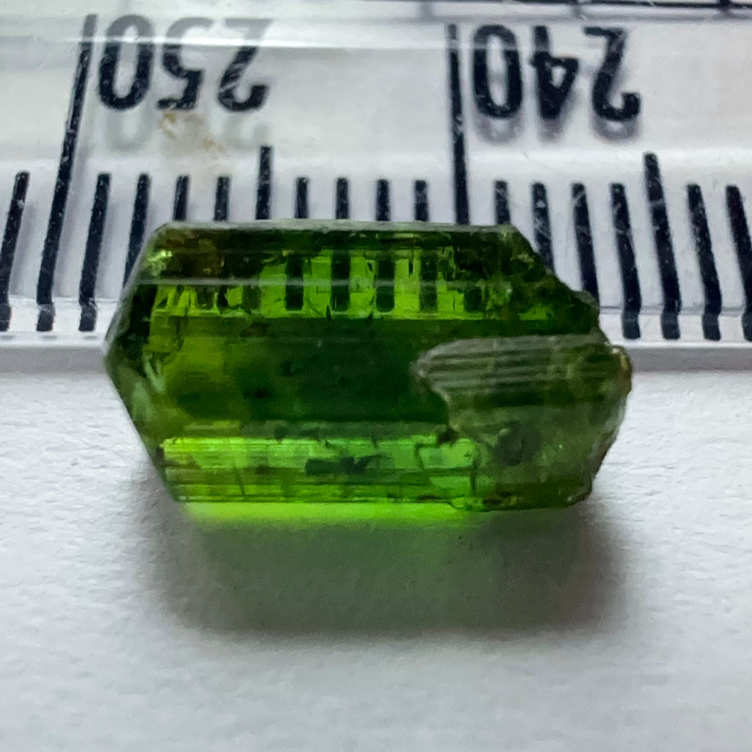 Tanzanian Chrome Tourmaline Crystal, 2.61ct, Laletema, Tanzania, Untreated Unheated