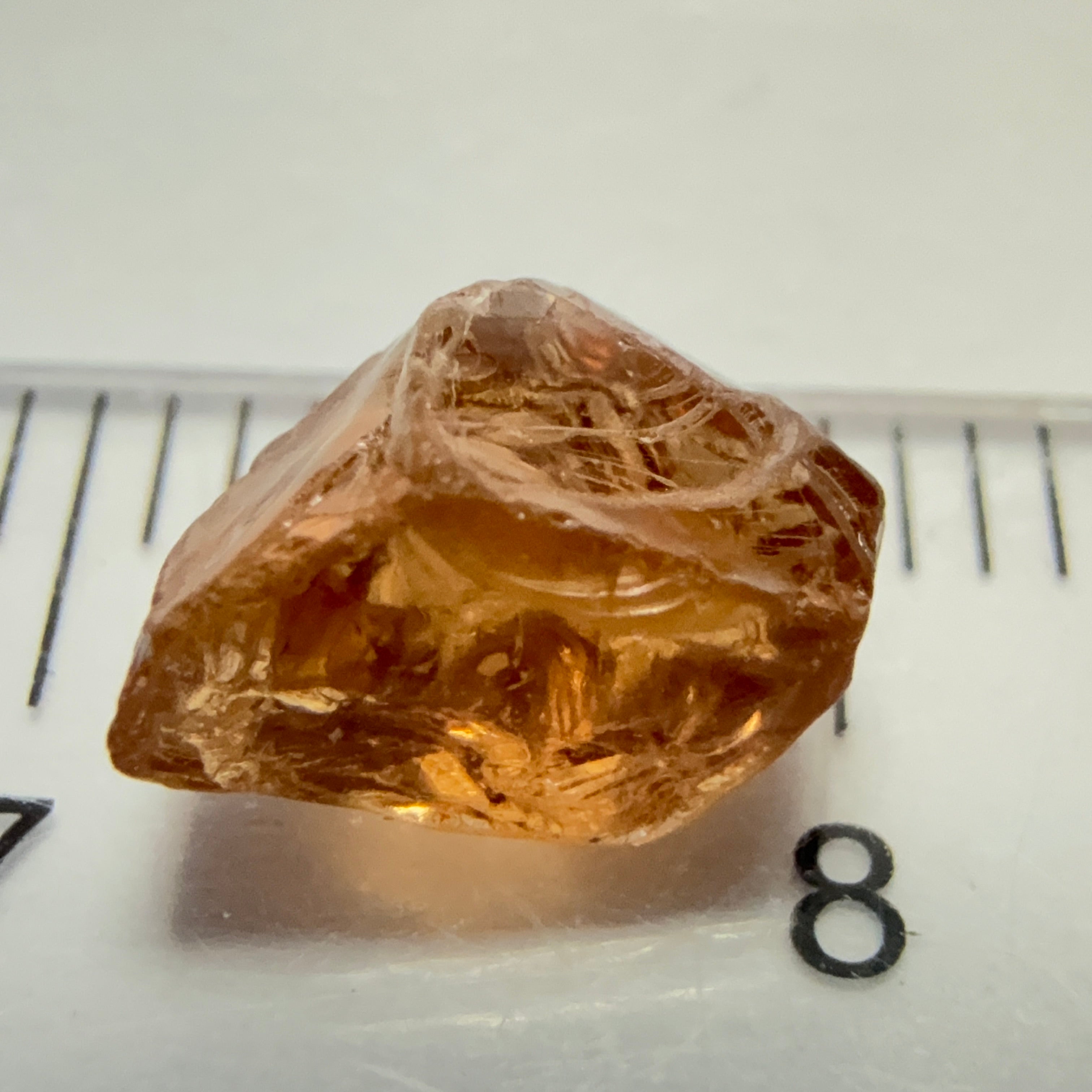 Malaya Garnet, 2.43ct, Tanzania, Untreated Unheated, a few scattered tiny white spots