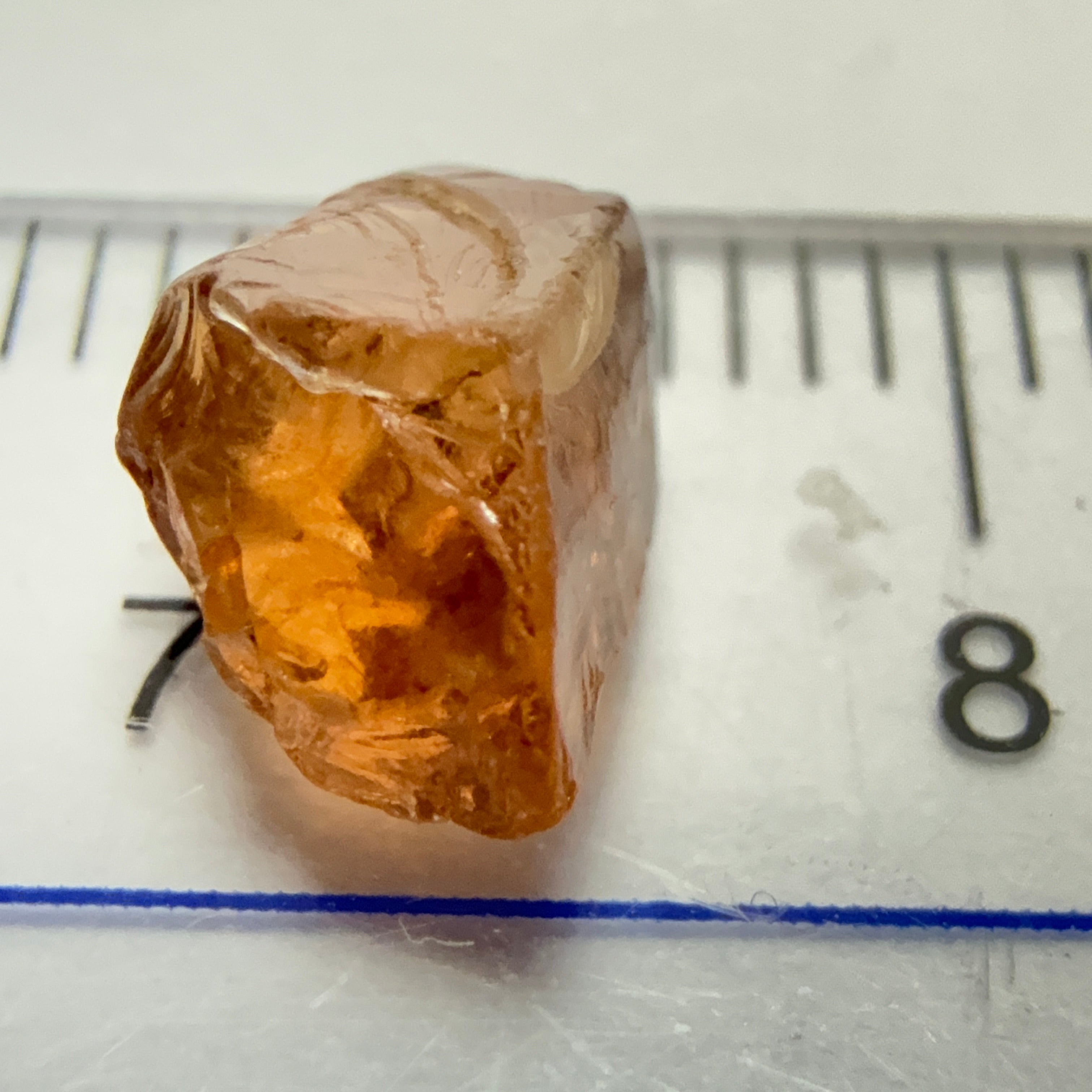 Malaya Garnet, 2.43ct, Tanzania, Untreated Unheated, a few scattered tiny white spots