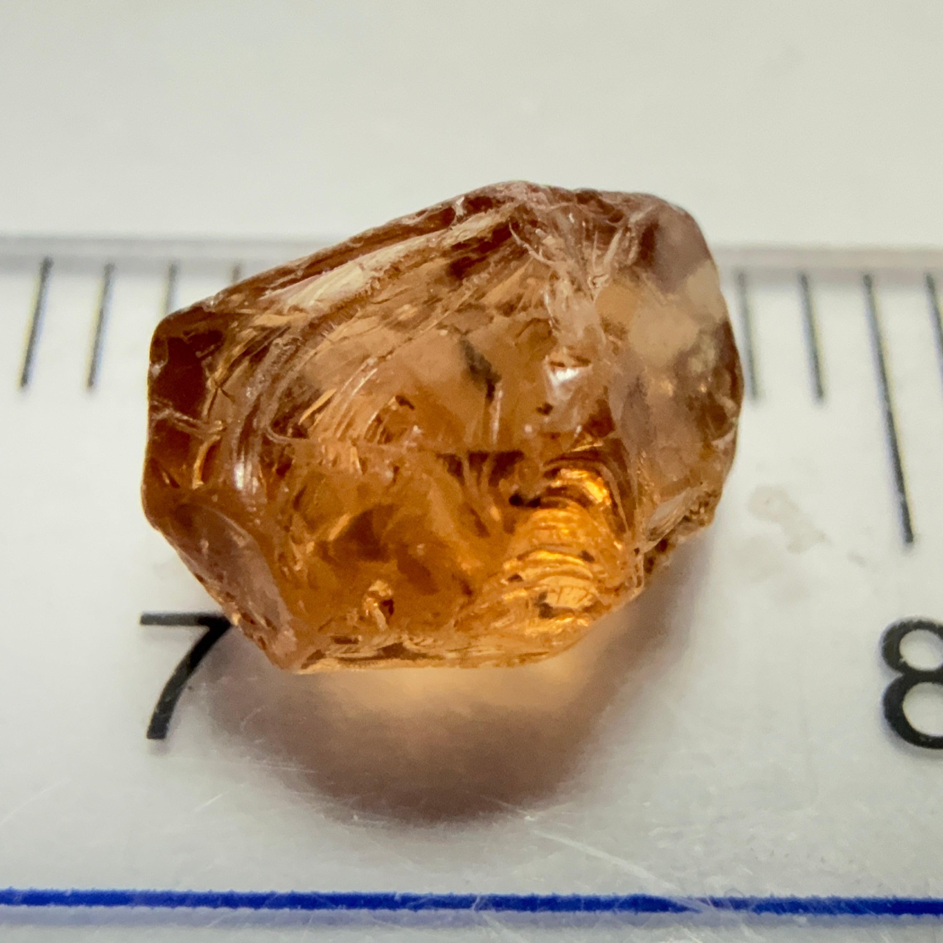 Malaya Garnet, 2.43ct, Tanzania, Untreated Unheated, a few scattered tiny white spots