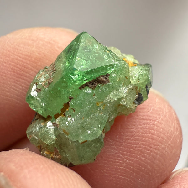 Tsavorite Crystal on Matrix. 9.72ct, Merelani. Tanzania, Untreated Unheated