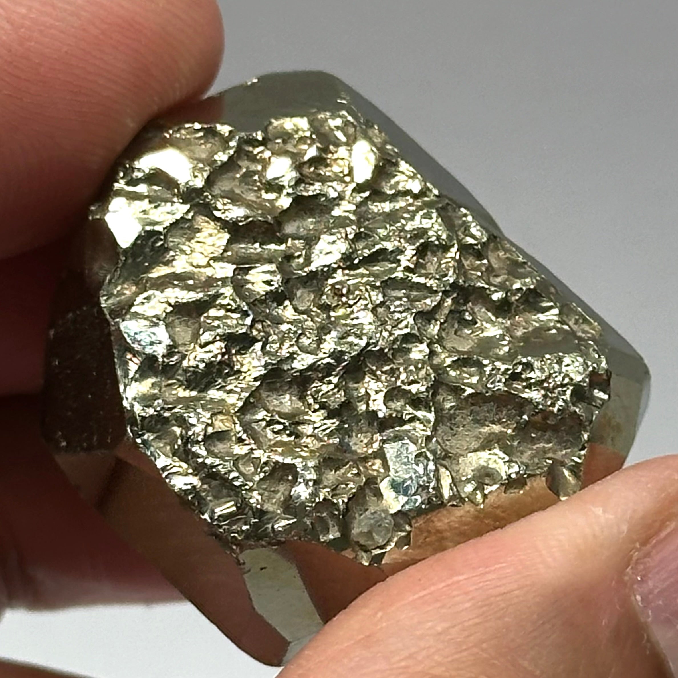 Pyrite, 57.40gm, Merelani, Tanzania, Untreated Unheated, same mines as Tanzanite, natural mirror crystal faces