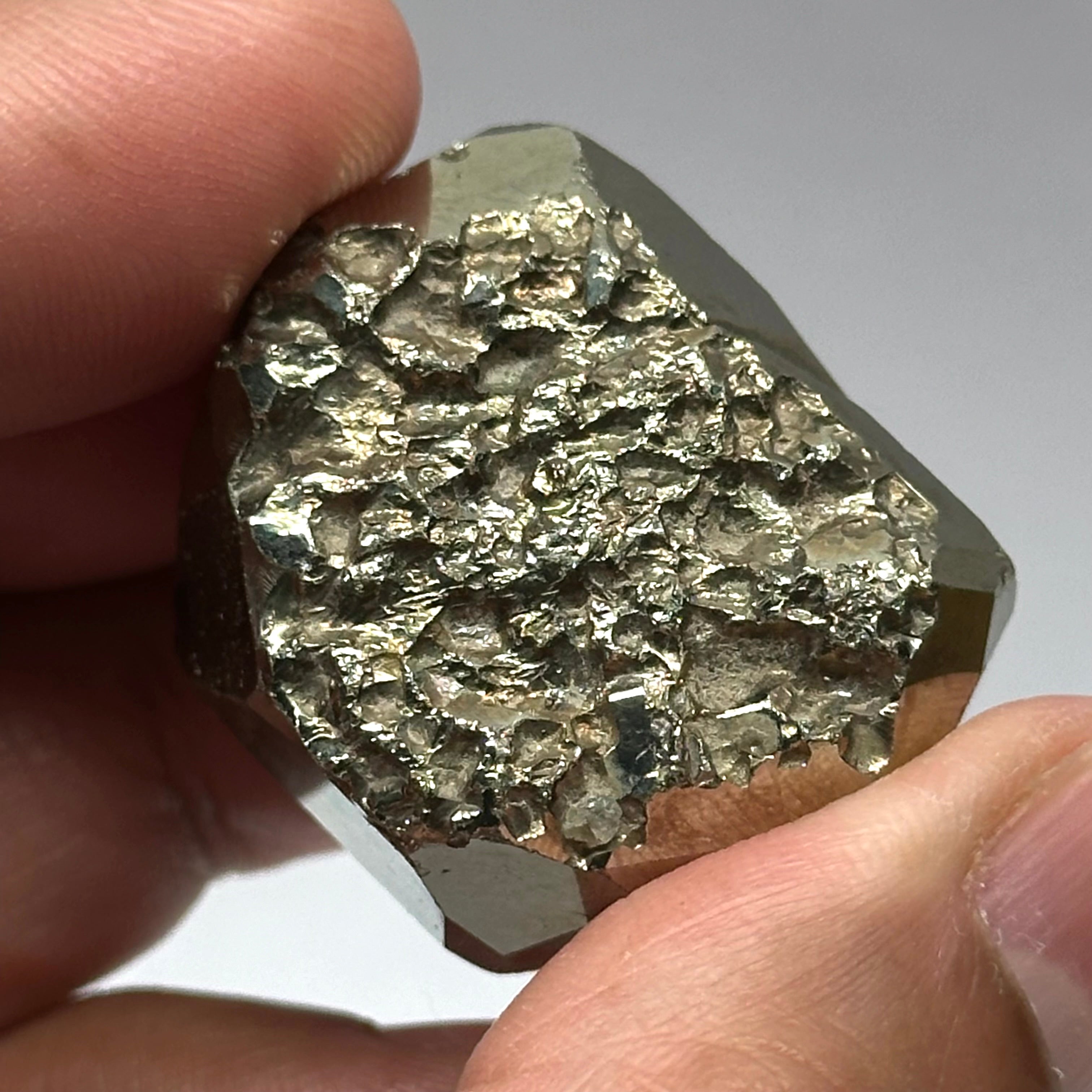 Pyrite, 57.40gm, Merelani, Tanzania, Untreated Unheated, same mines as Tanzanite, natural mirror crystal faces