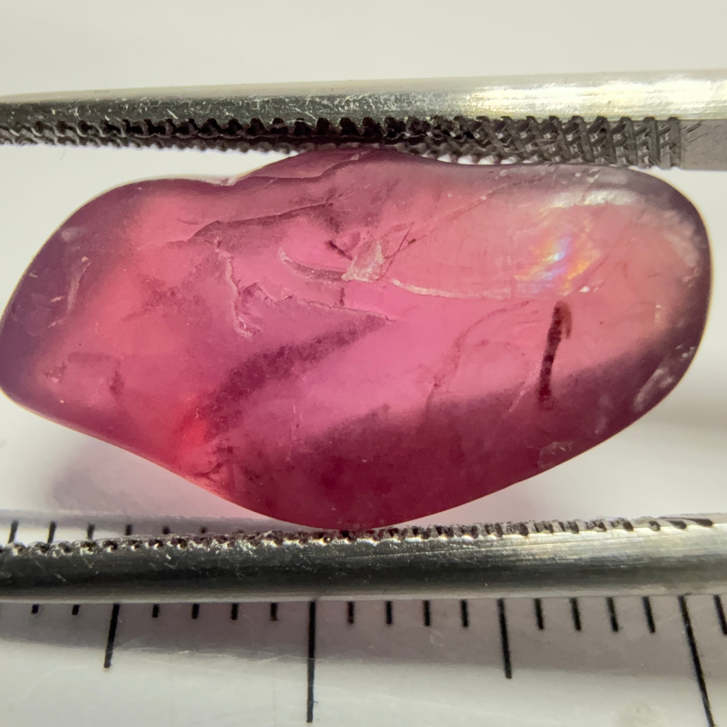 Mahenge Spinel, semi polished tumblestone, 7.52ct, Mahenge, Tanzania, Untreated Unheated