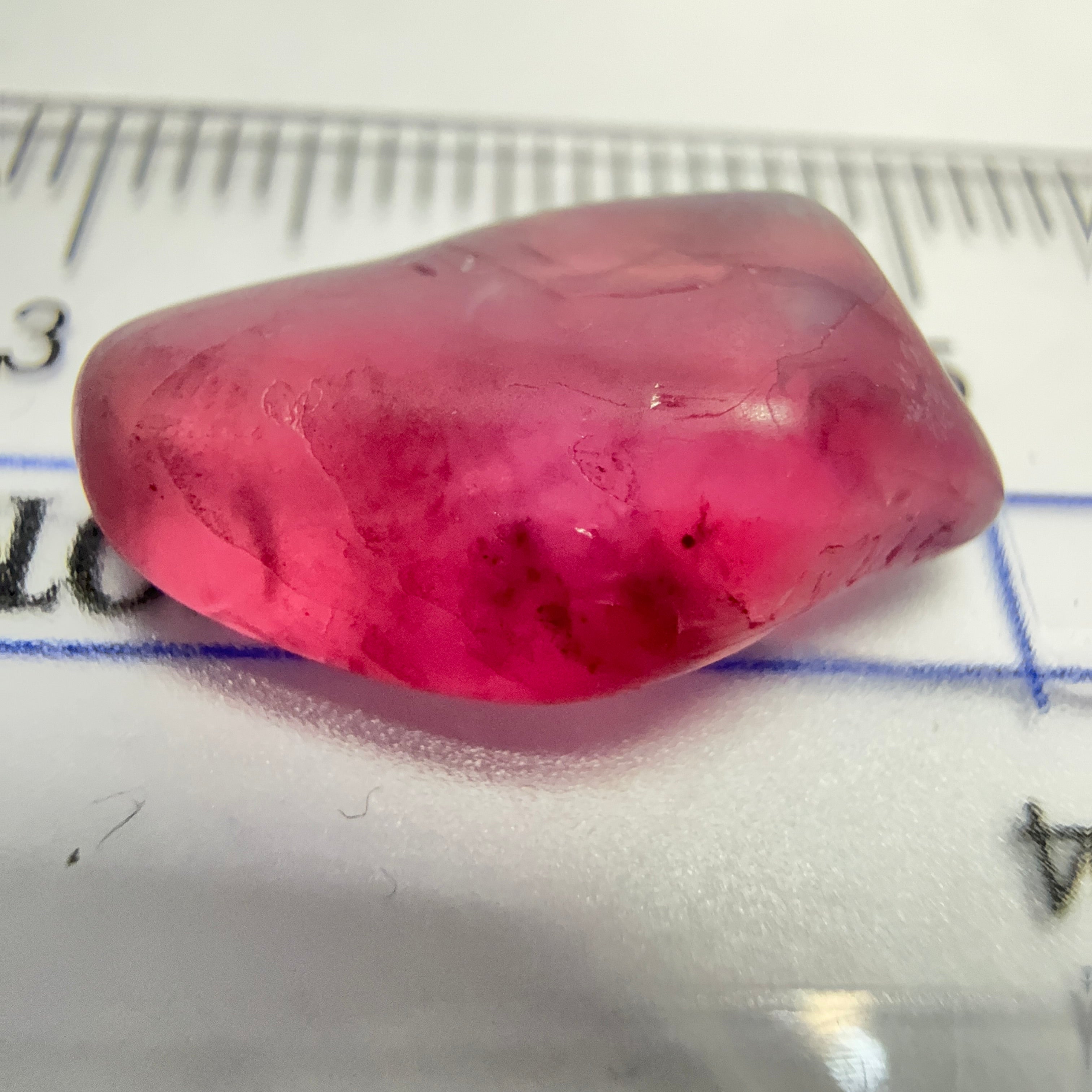 Mahenge Spinel, semi polished tumblestone, 7.52ct, Mahenge, Tanzania, Untreated Unheated