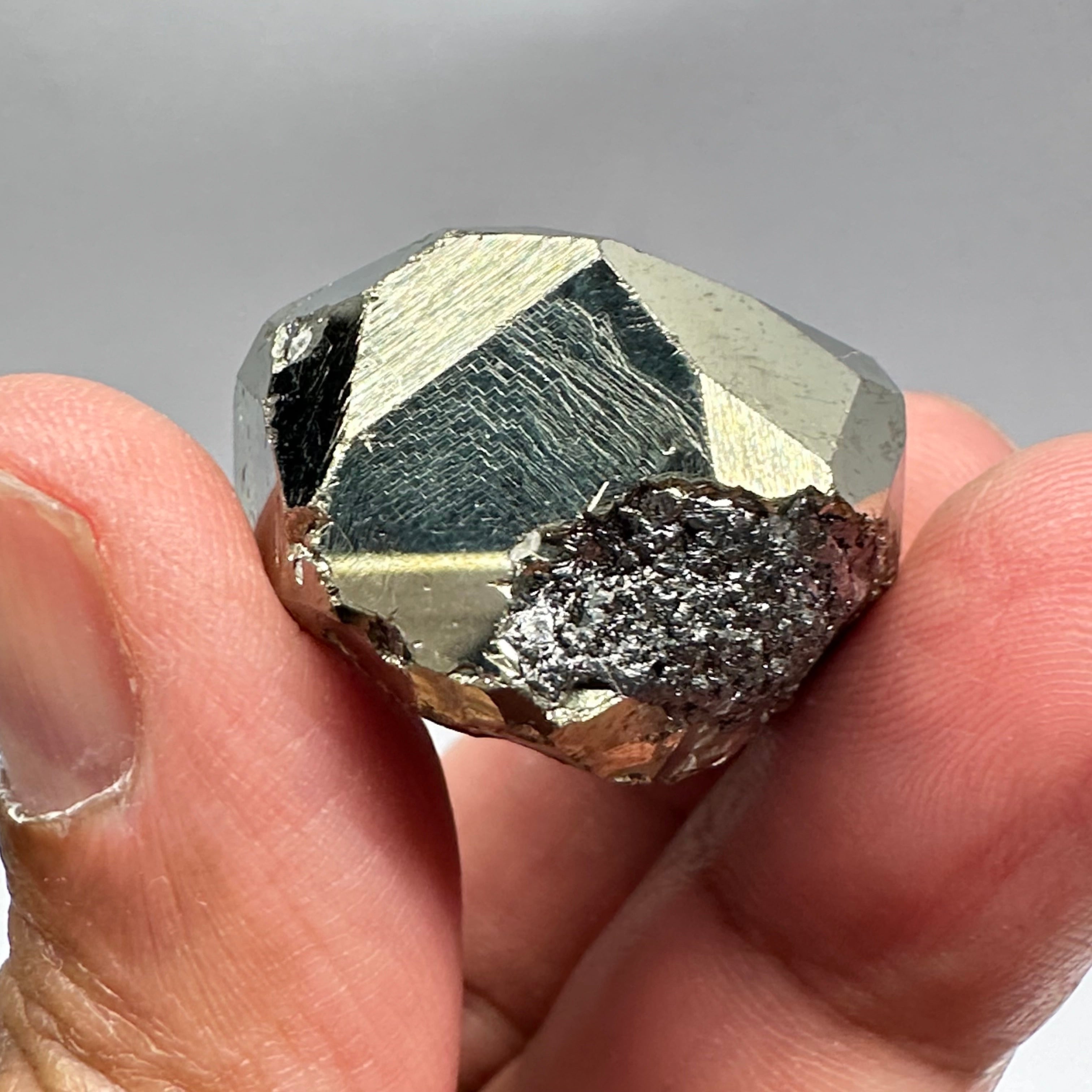 Pyrite, 47.10gm, Merelani, Tanzania, Untreated Unheated, same mines as Tanzanite, natural mirror crystal faces