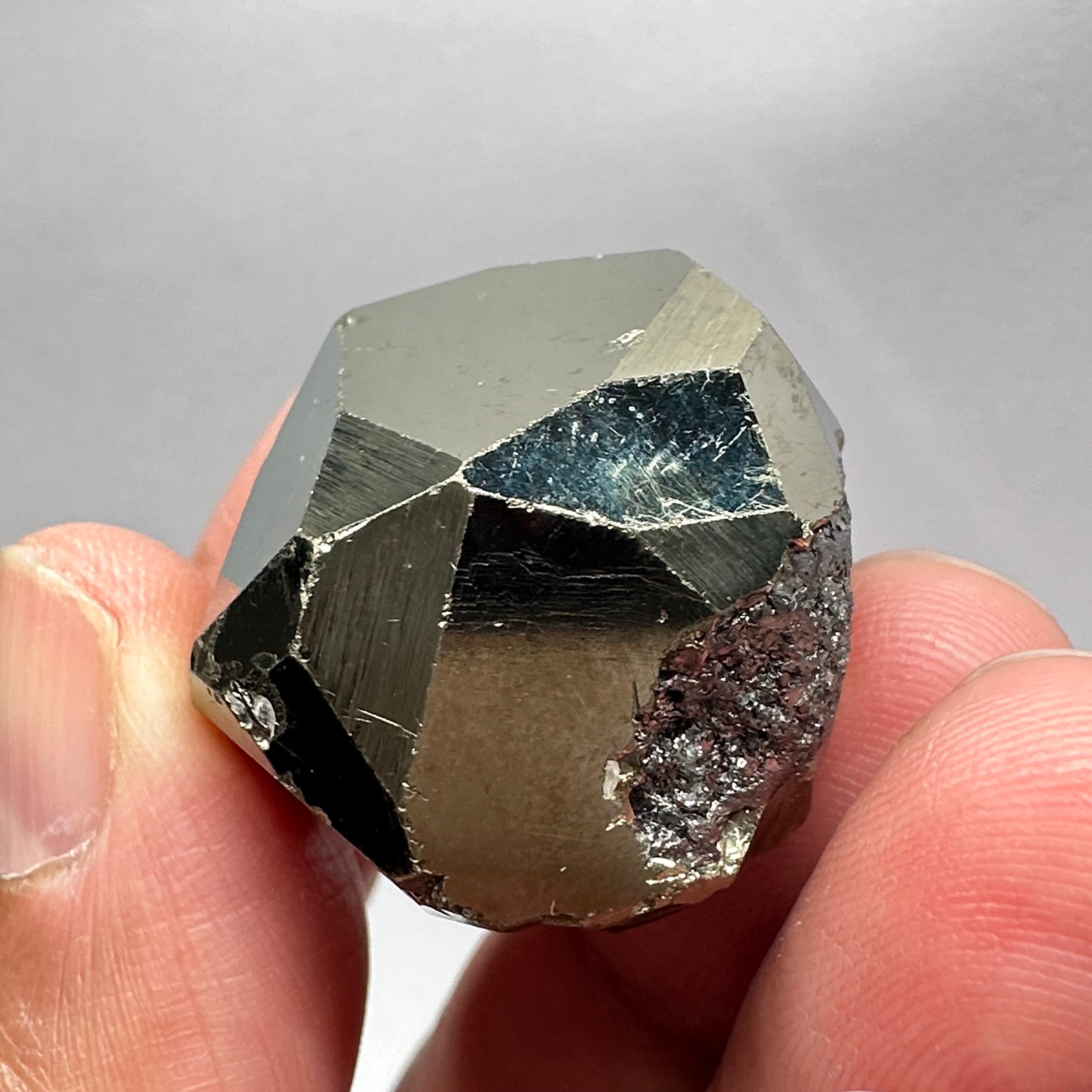 Pyrite, 47.10gm, Merelani, Tanzania, Untreated Unheated, same mines as Tanzanite, natural mirror crystal faces