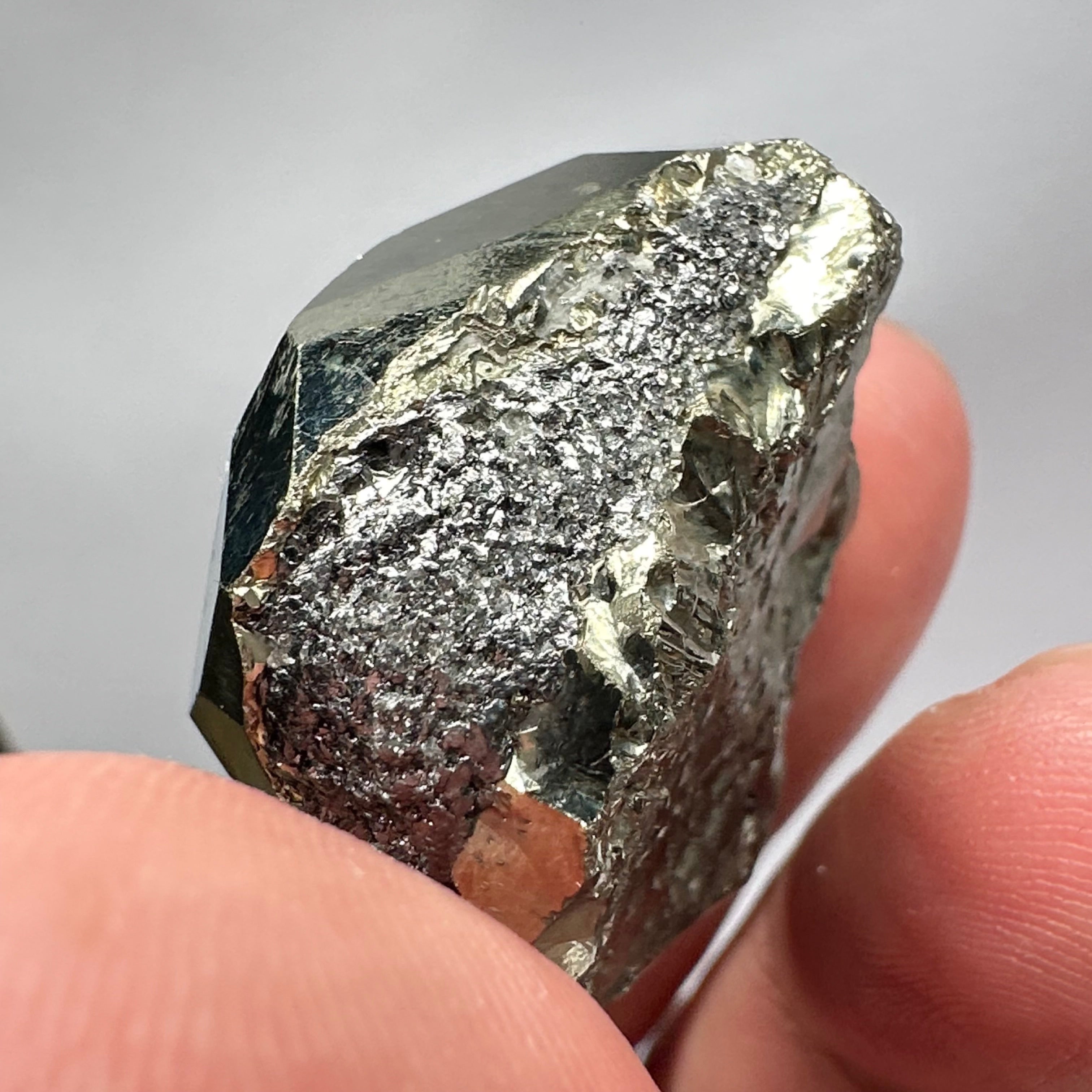 Pyrite, 47.10gm, Merelani, Tanzania, Untreated Unheated, same mines as Tanzanite, natural mirror crystal faces