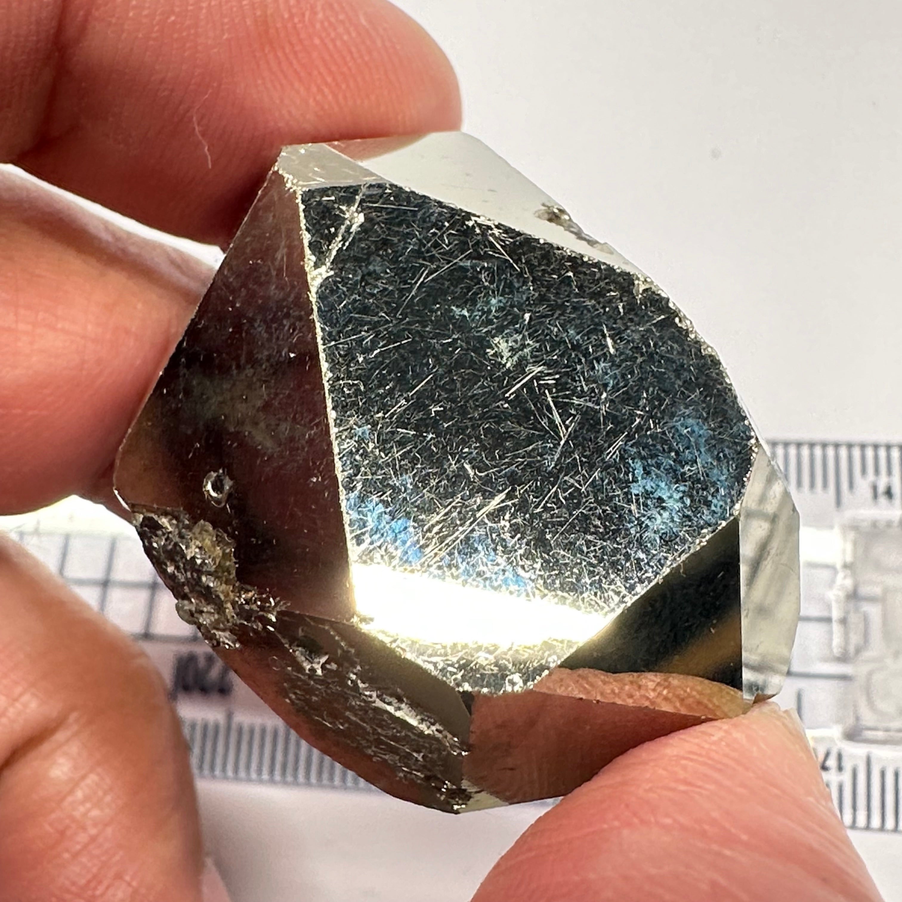 Pyrite, 76.00gm, Merelani, Tanzania, Untreated Unheated, same mines as Tanzanite, natural mirror crystal faces