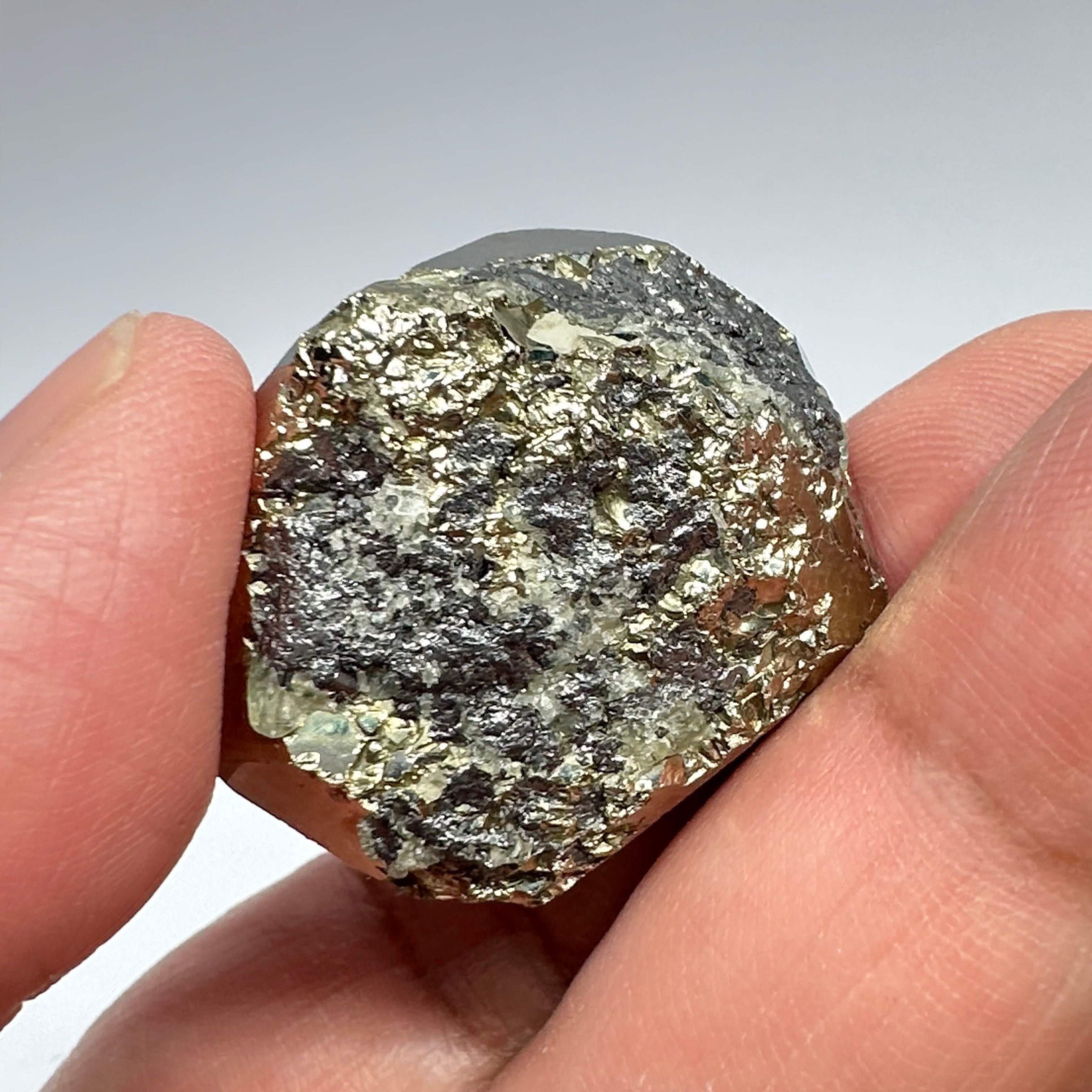 Pyrite, 48.00gm, Merelani, Tanzania, Untreated Unheated, same mines as Tanzanite, natural mirror crystal faces