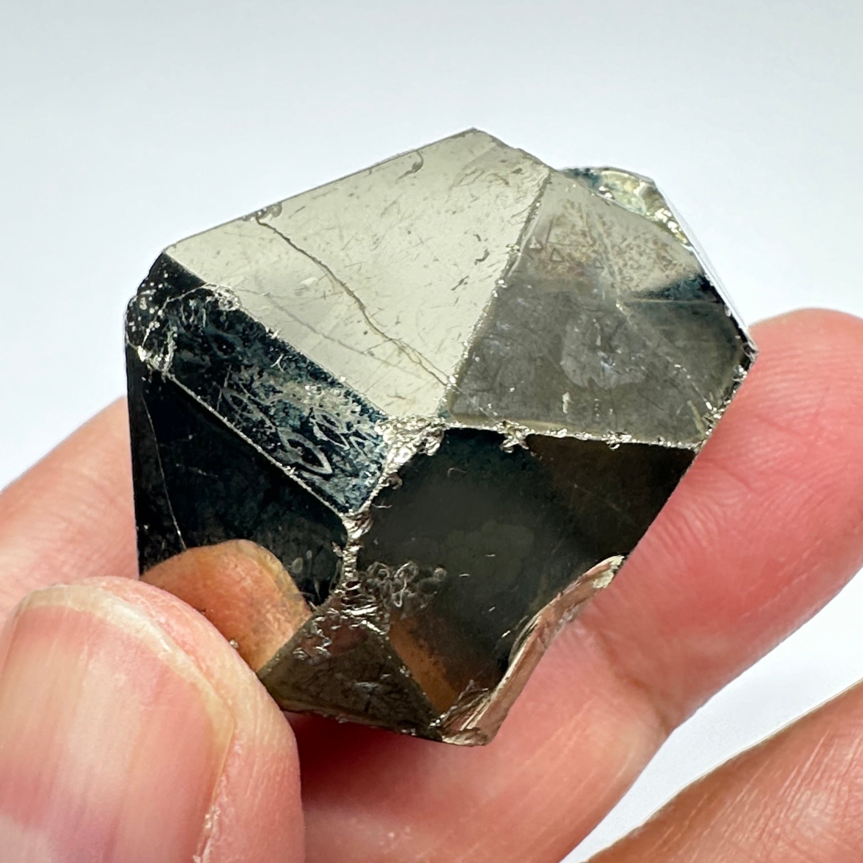 Pyrite, 59.30gm, Merelani, Tanzania, Untreated Unheated, same mines as Tanzanite, natural mirror crystal faces