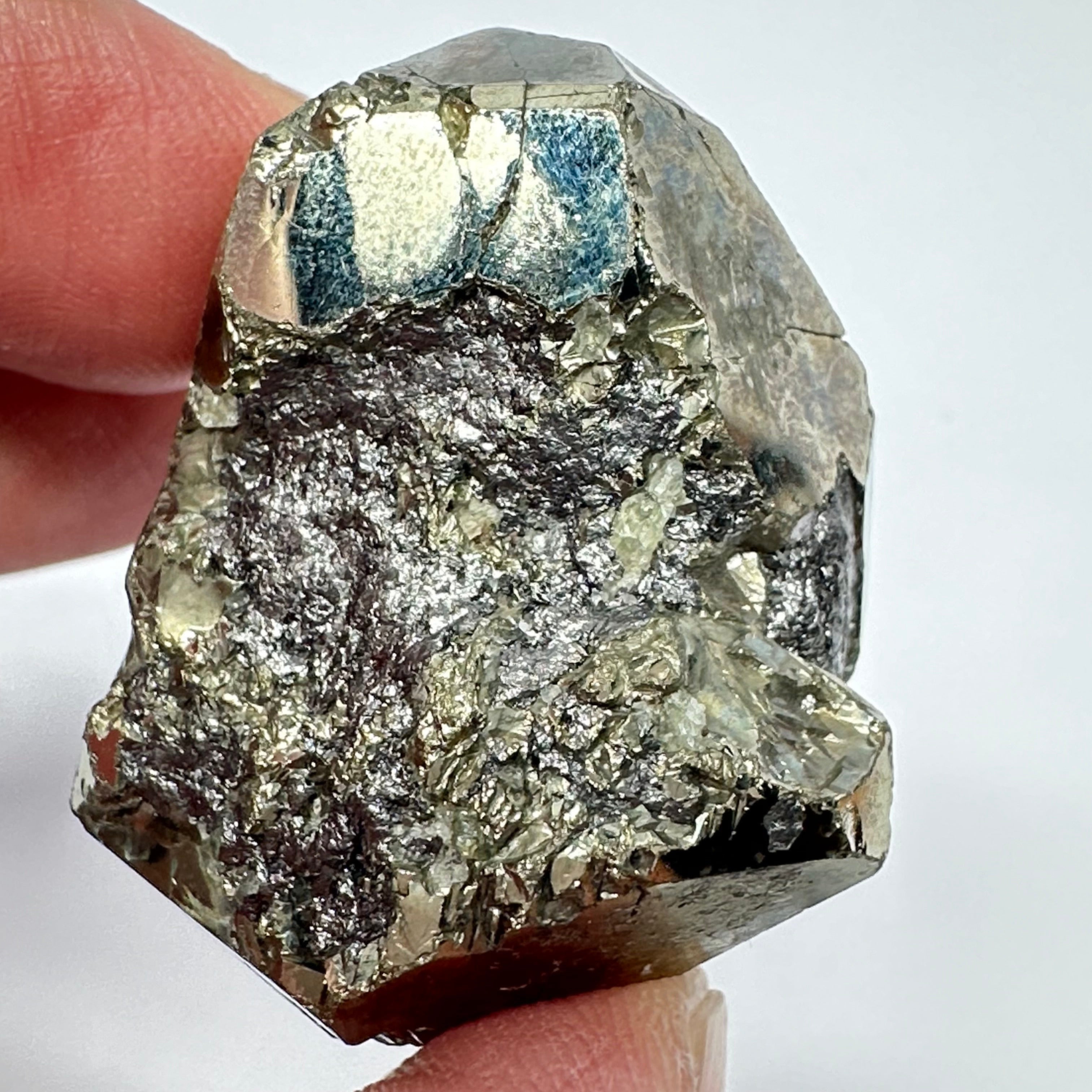 Pyrite, 59.30gm, Merelani, Tanzania, Untreated Unheated, same mines as Tanzanite, natural mirror crystal faces