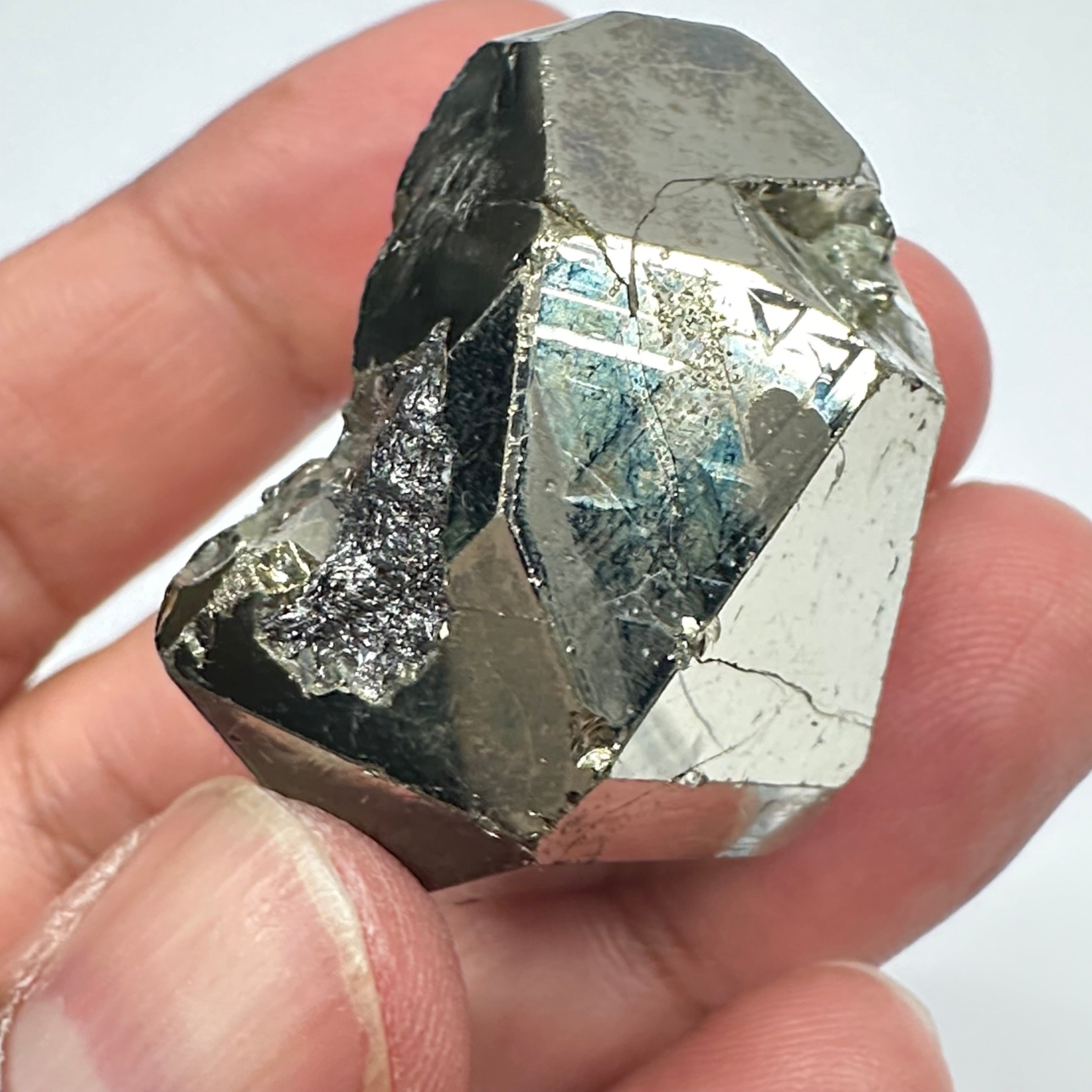 Pyrite, 59.30gm, Merelani, Tanzania, Untreated Unheated, same mines as Tanzanite, natural mirror crystal faces