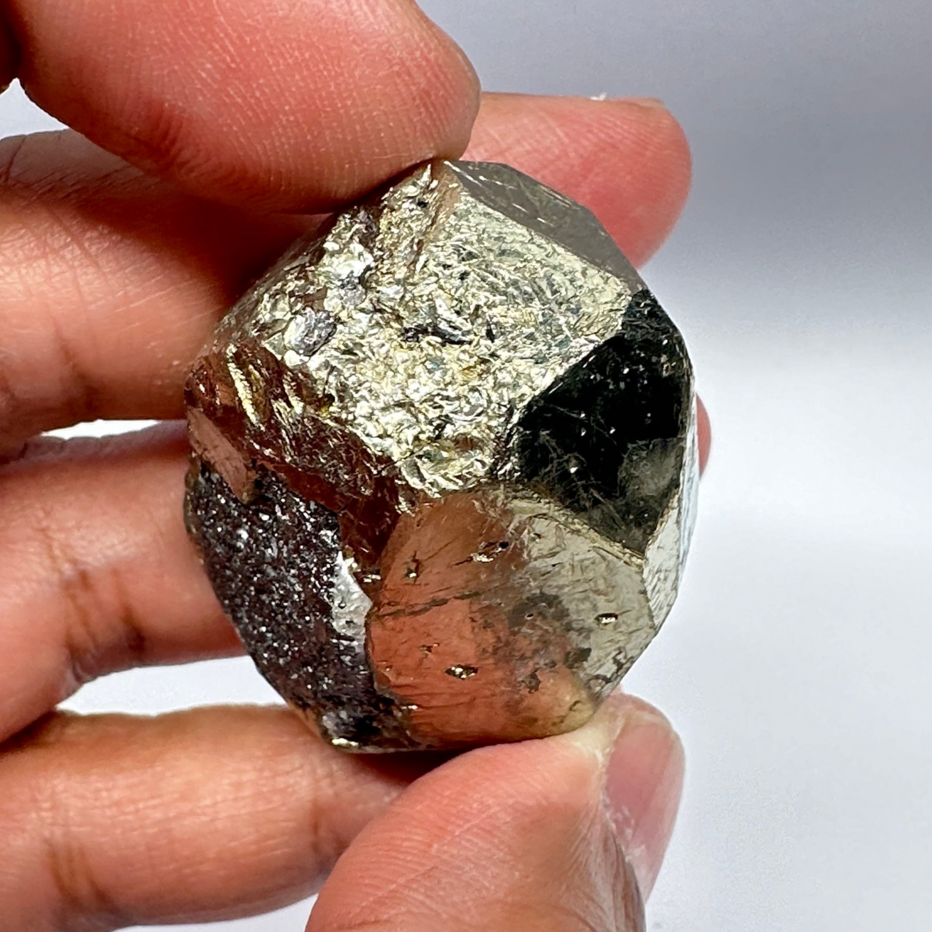 Pyrite, 86.00gm, Merelani, Tanzania, Untreated Unheated, same mines as Tanzanite, natural mirror crystal faces