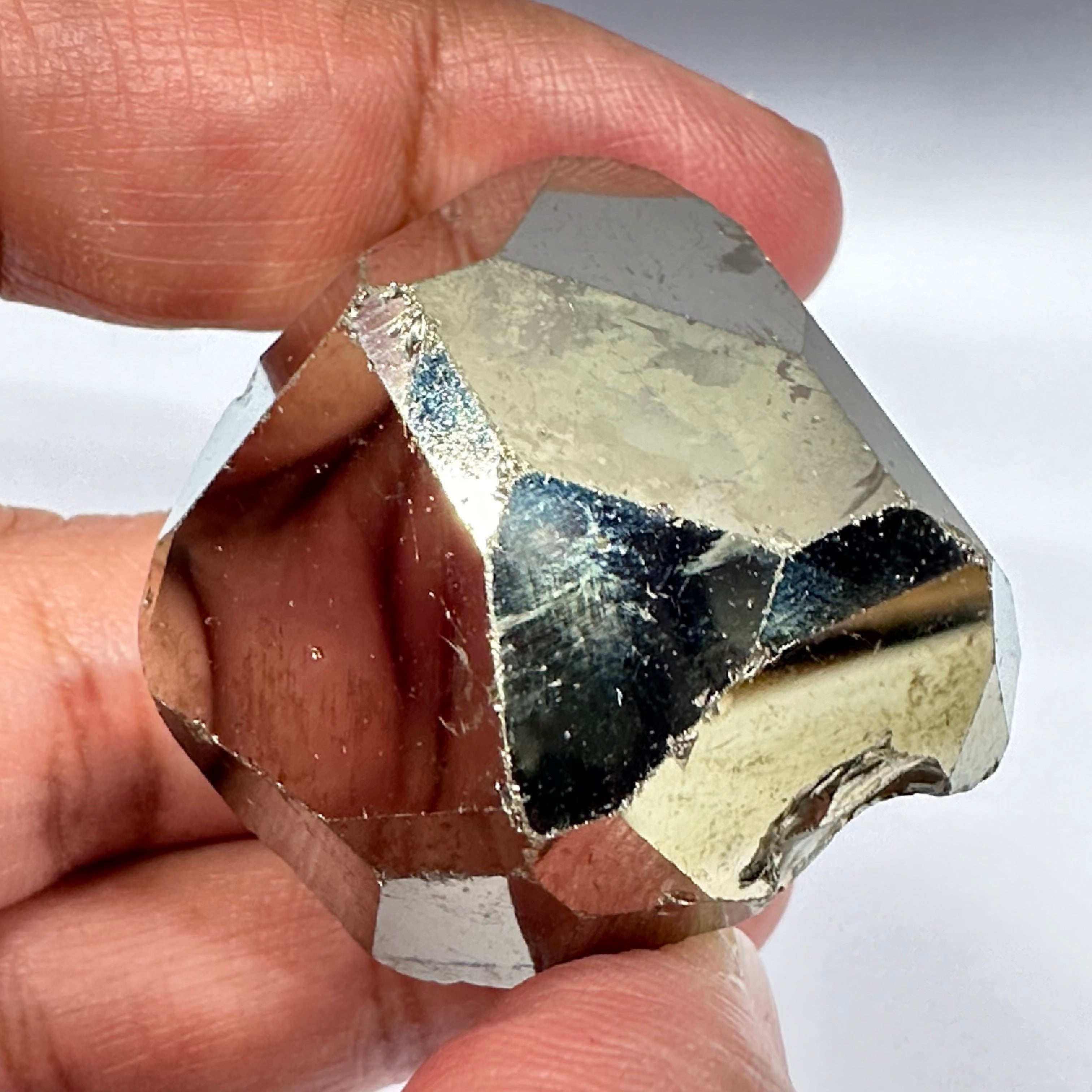 Pyrite, 86.40gm, Merelani, Tanzania, Untreated Unheated, same mines as Tanzanite, natural mirror crystal faces