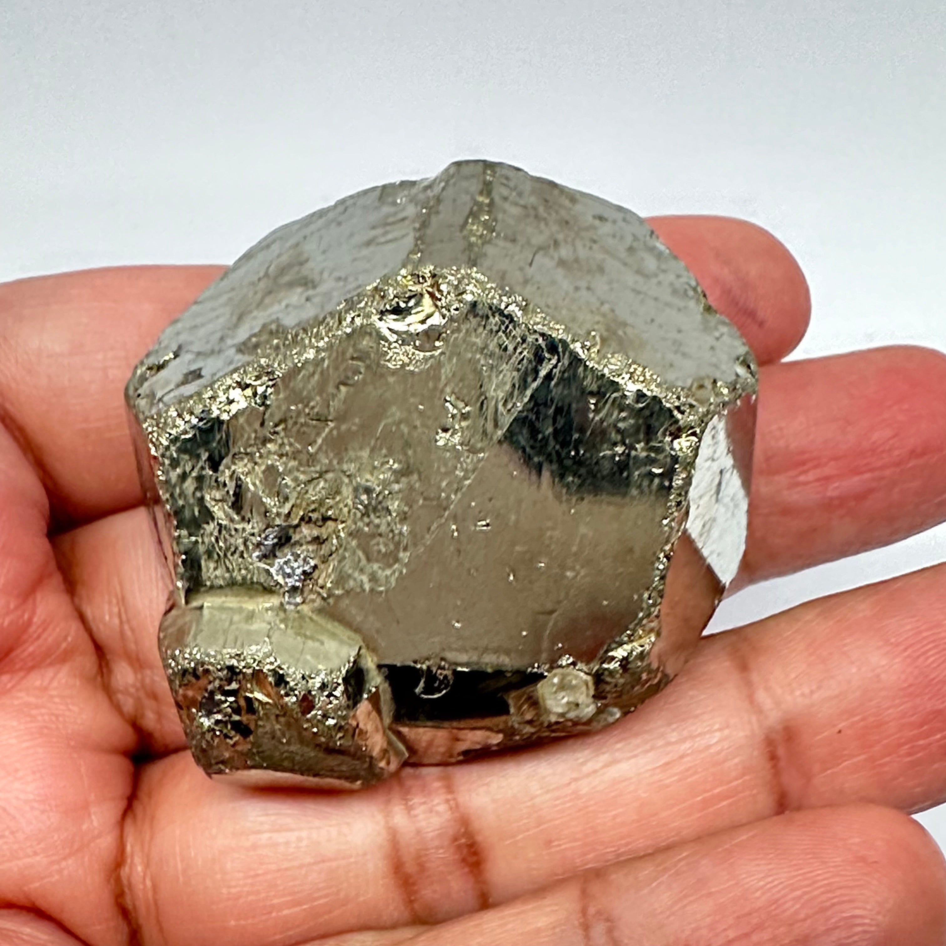 Pyrite, 142.70gm, Merelani, Tanzania, Untreated Unheated, same mines as Tanzanite, natural mirror crystal faces