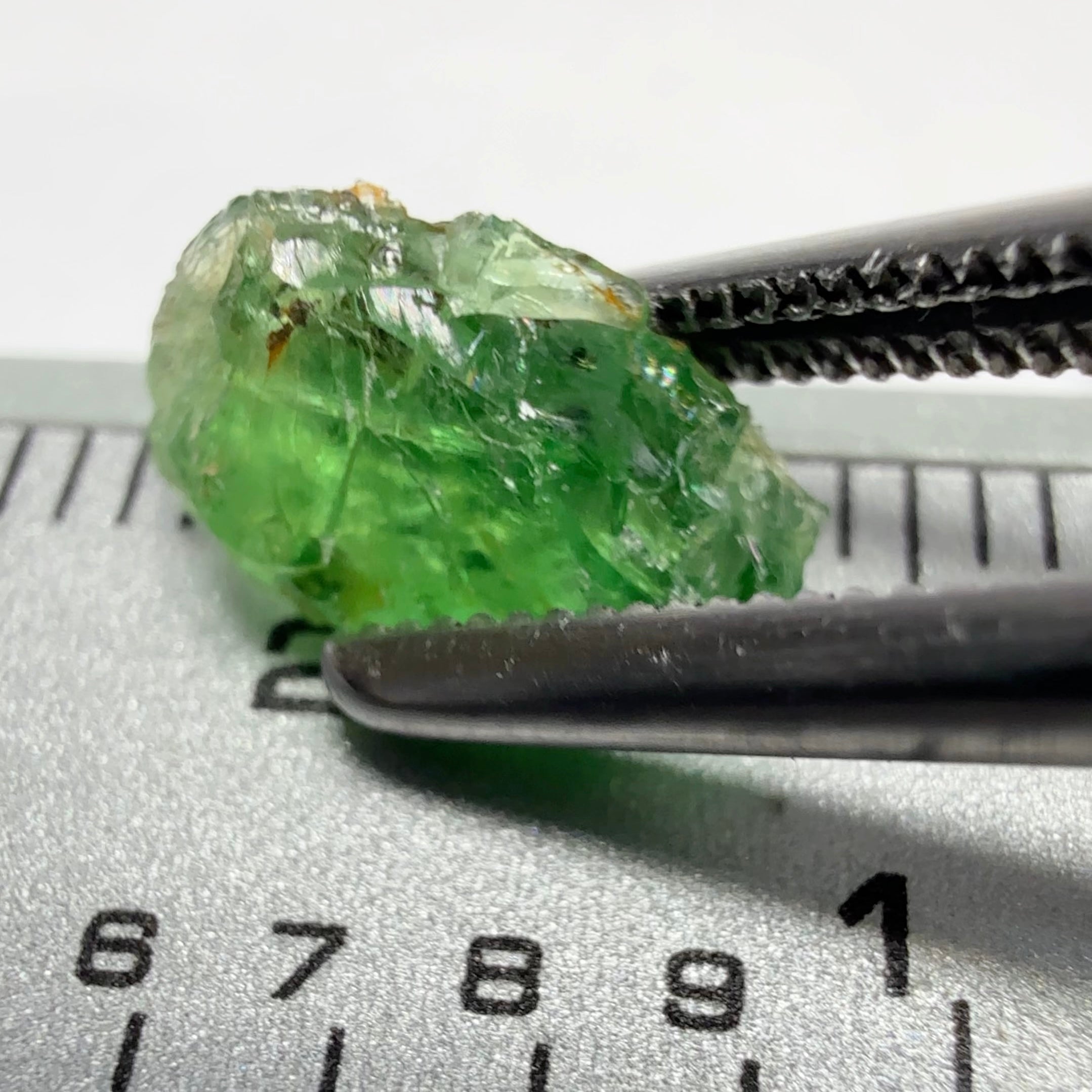 Tsavorite Garnet, Tanzania, 1.78ct, Untreated Unheated, VS-Si challenging shape, finished stone will be tiny