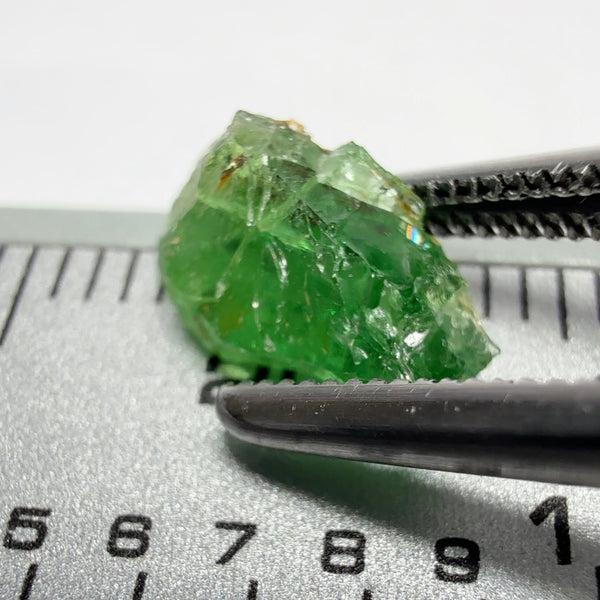 Tsavorite Garnet, Tanzania, 1.78ct, Untreated Unheated, VS-Si challenging shape, finished stone will be tiny