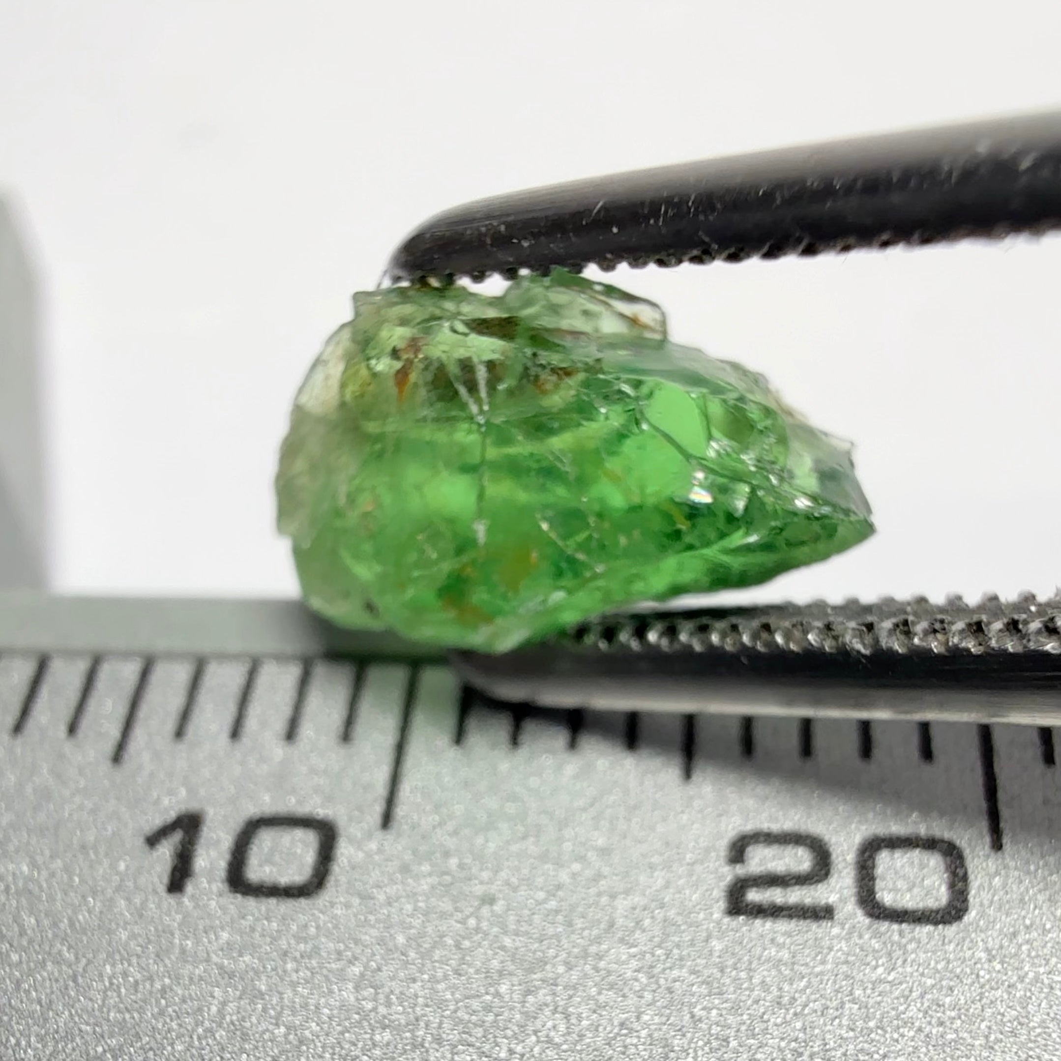 Tsavorite Garnet, Tanzania, 1.78ct, Untreated Unheated, VS-Si challenging shape, finished stone will be tiny