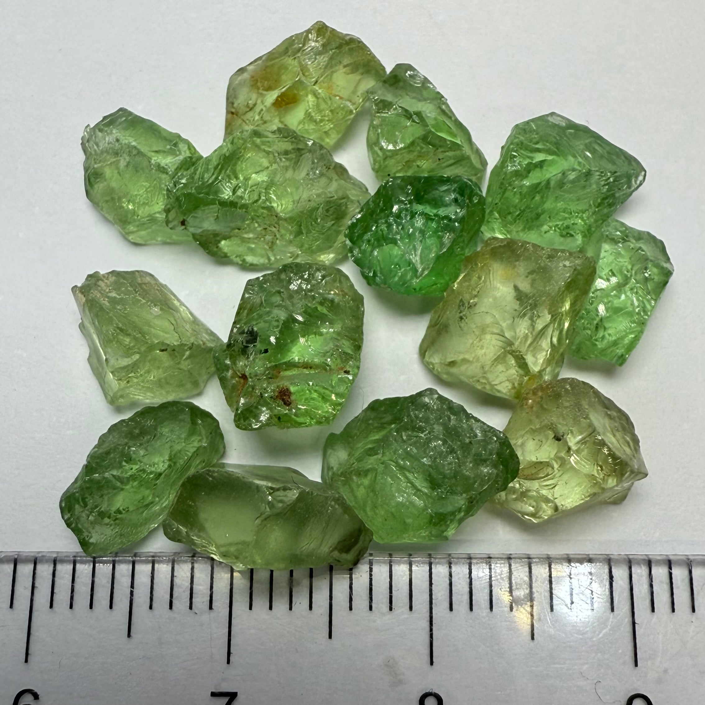 Tsavorite Garnet Lot, Kenya, 32.65ct, Untreated Unheated, VS-VVS, 1.45ct-2.96ct, 14pcs, 2.33ct average