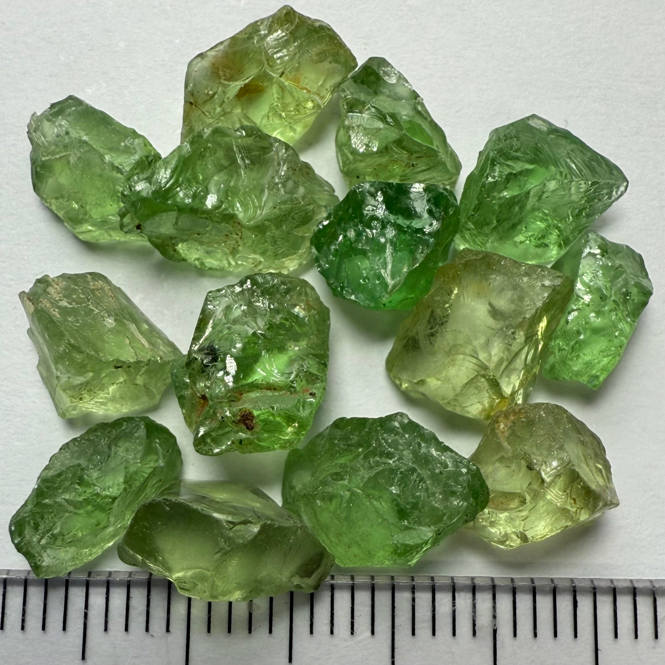 Tsavorite Garnet Lot, Kenya, 32.65ct, Untreated Unheated, VS-VVS, 1.45ct-2.96ct, 14pcs, 2.33ct average