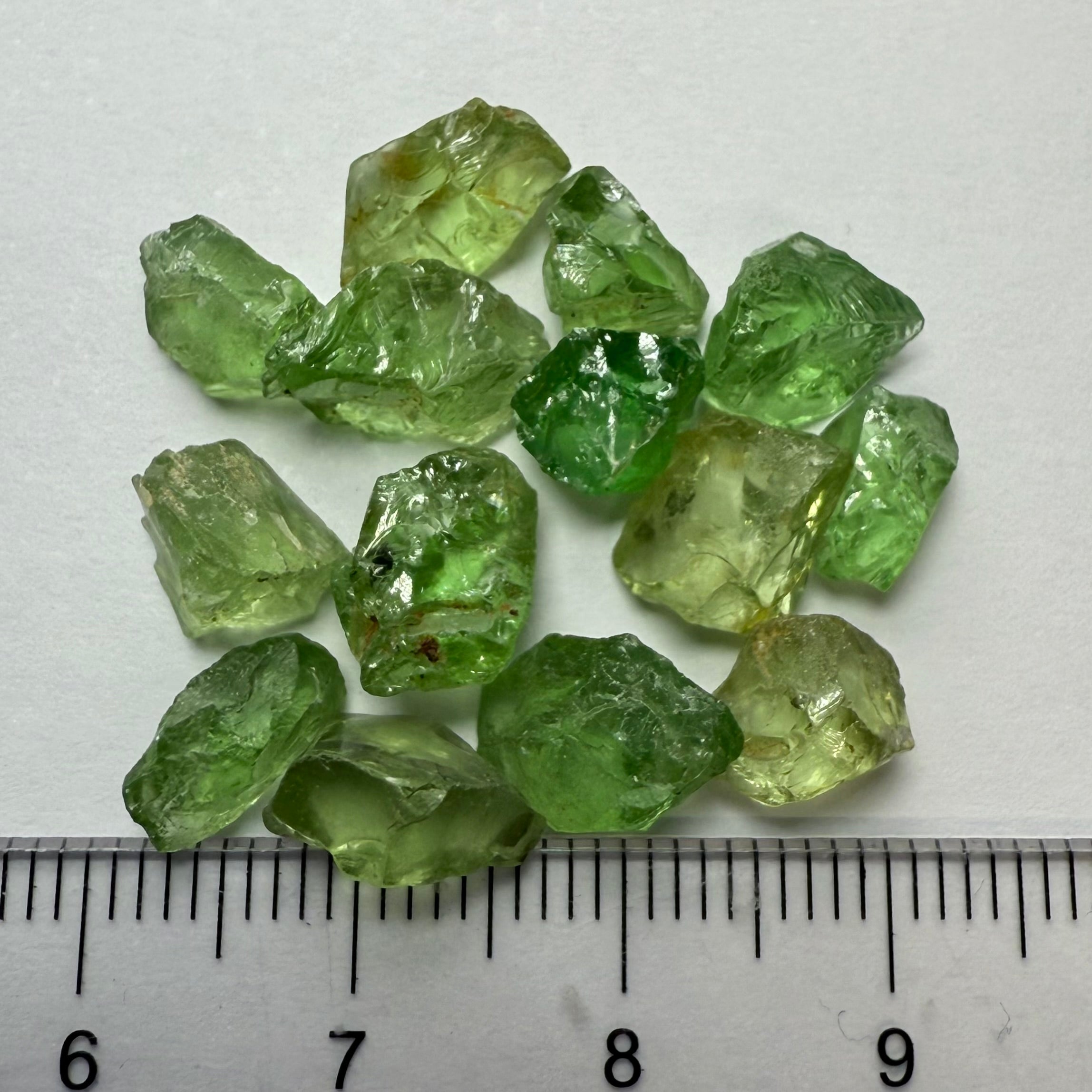 Tsavorite Garnet Lot, Kenya, 32.65ct, Untreated Unheated, VS-VVS, 1.45ct-2.96ct, 14pcs, 2.33ct average