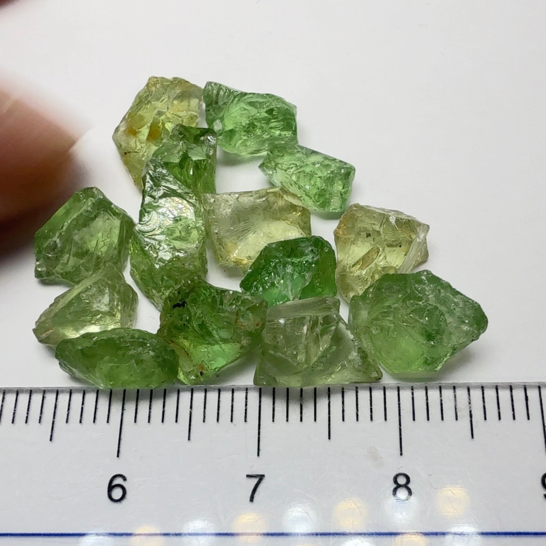 Tsavorite Garnet Lot, Kenya, 32.65ct, Untreated Unheated, VS-VVS, 1.45ct-2.96ct, 14pcs, 2.33ct average